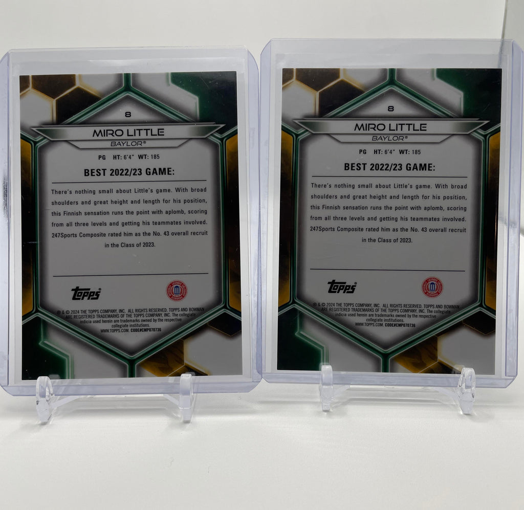 2023-24 Bowman U Best Miro Little Gold Refractor Auto /50 + Teal /15 Orange /25