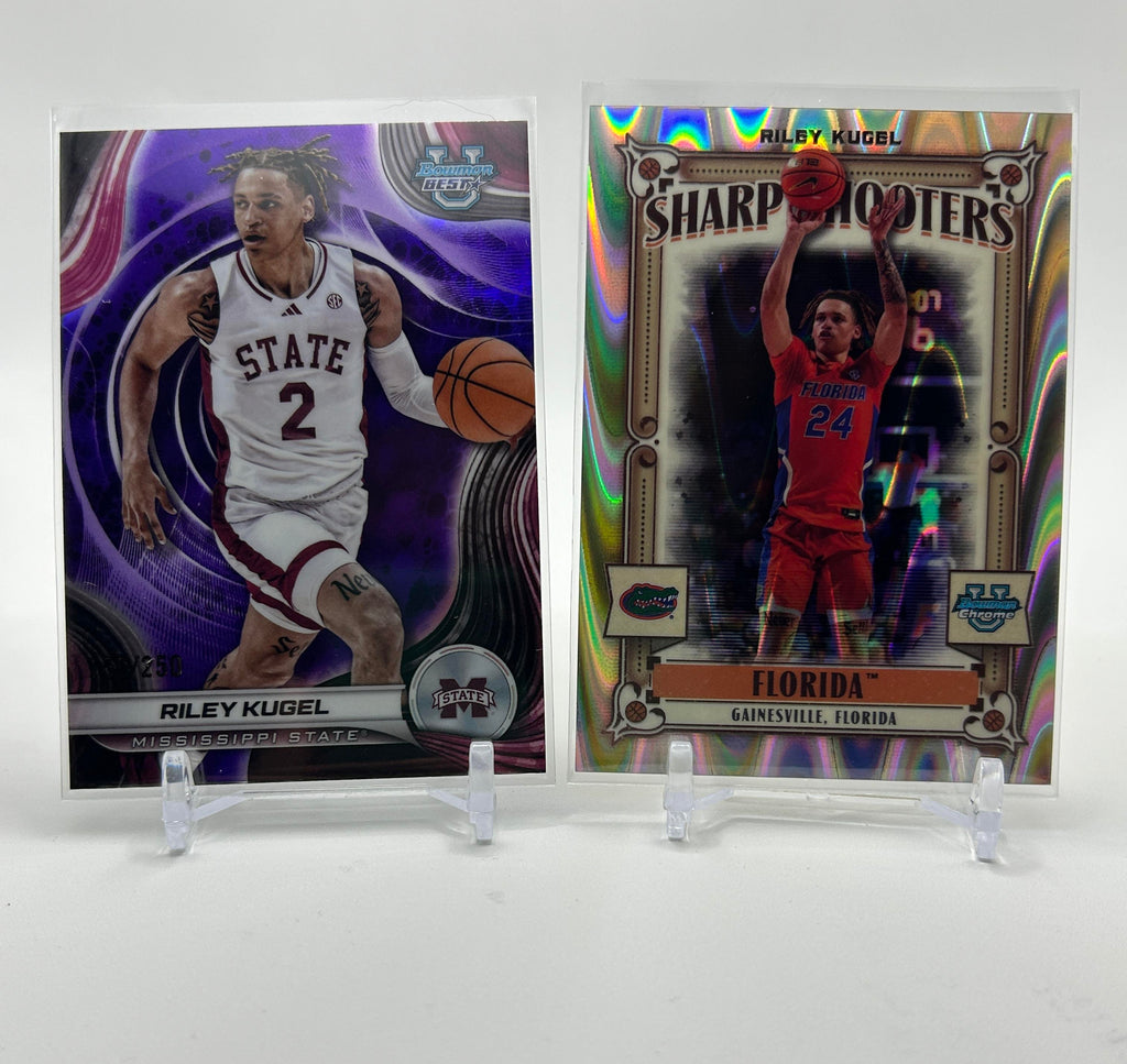 2023-24 Bowman U Best Riley Kugel Purple Refractor /250 + Sharpshooter Lava /150