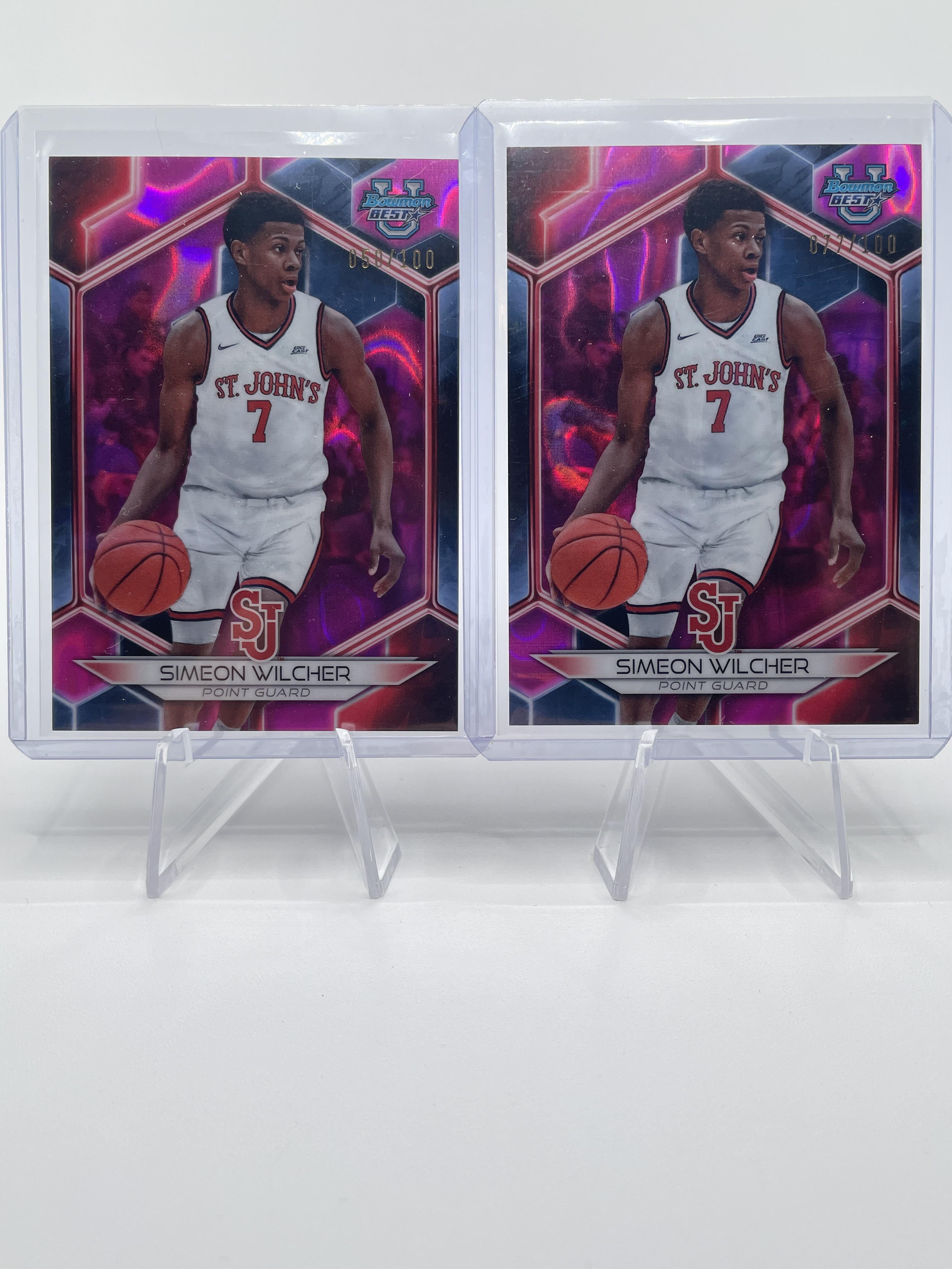 2023-24 Bowman U Best Simeon Wilcher Yellow Refractor /75 Green /99 /100 Set (9)