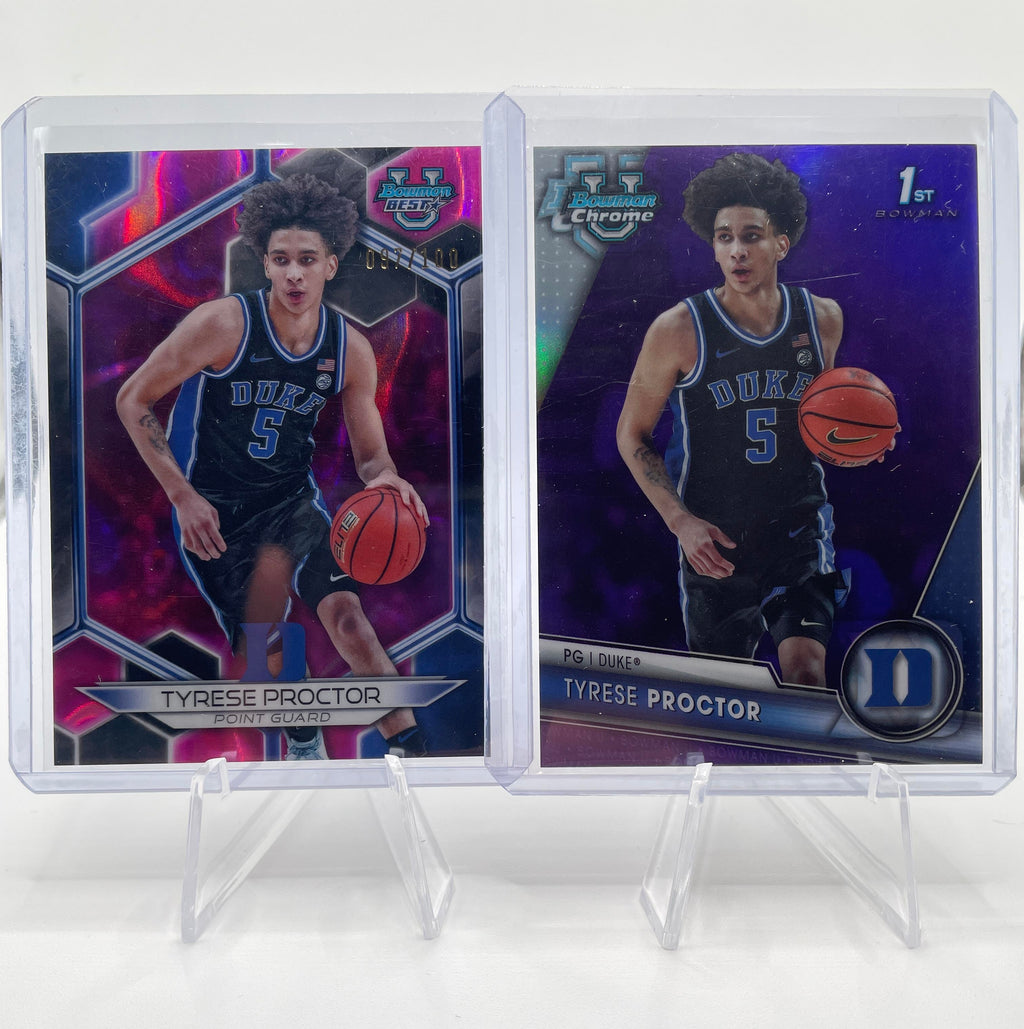 2023-24 Bowman U Best Tyrese Proctor Pink Refractor /100 + Purple Chrome /399