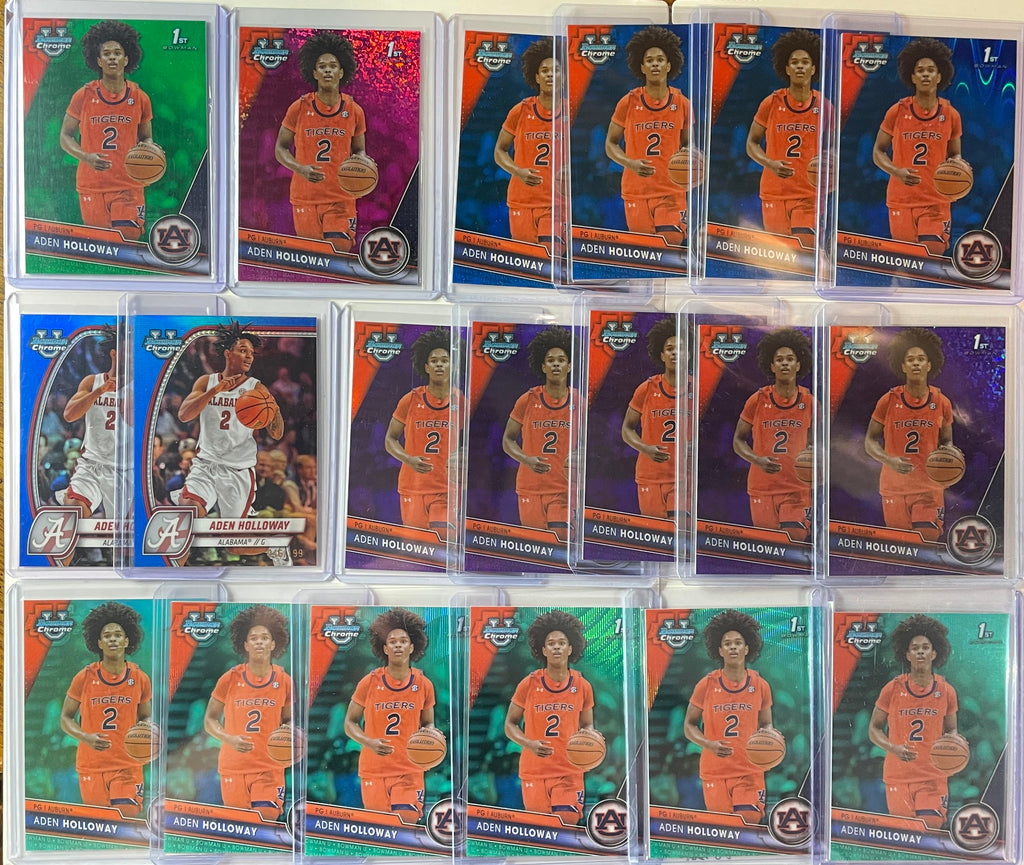 2023-24 Bowman U Chrome Aden Holloway Blue /199 + Aqua /299 + Green /99 (x19)