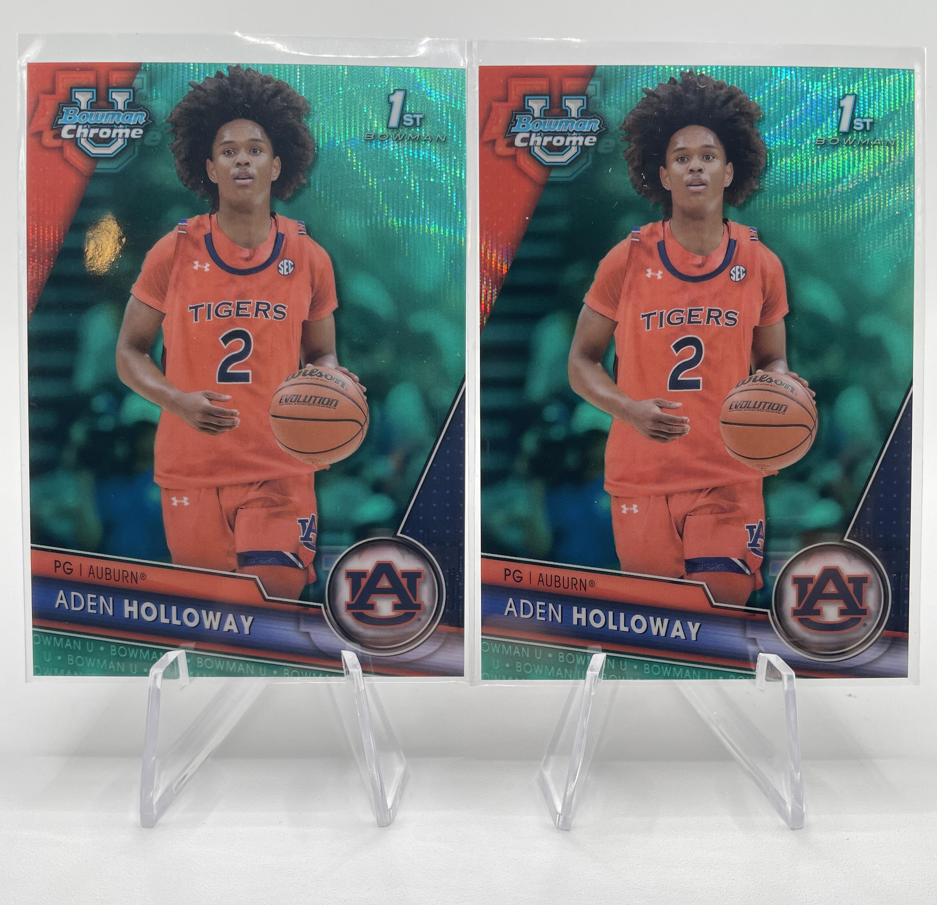 2023-24 Bowman U Chrome Aden Holloway Blue /199 + Aqua /299 + Green /99 (x19)