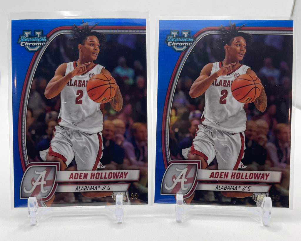 2023-24 Bowman U Chrome Aden Holloway Blue /199 + Aqua /299 + Green /99 (x19)