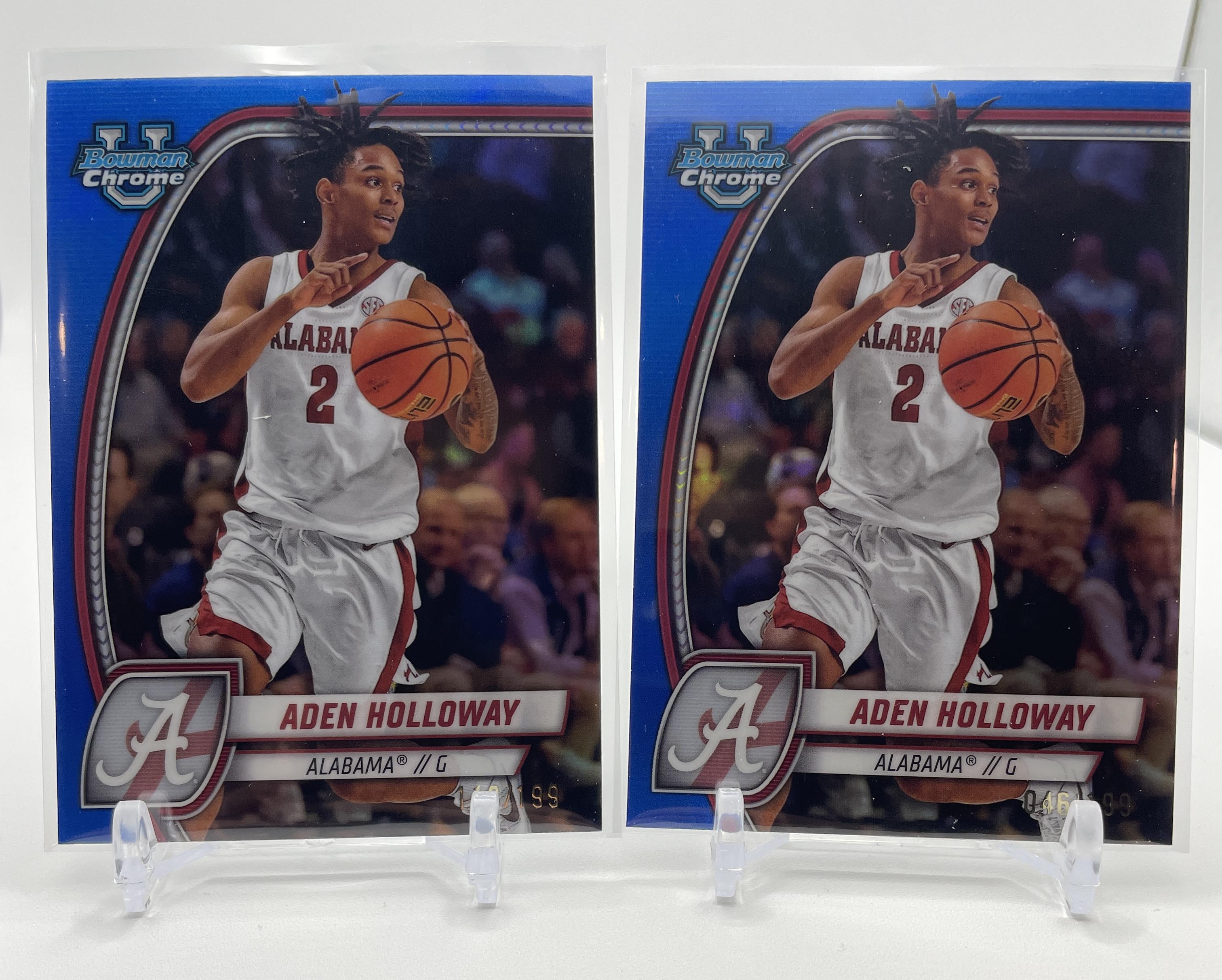2023-24 Bowman U Chrome Aden Holloway Blue /199 + Aqua /299 + Green /99 (x19)