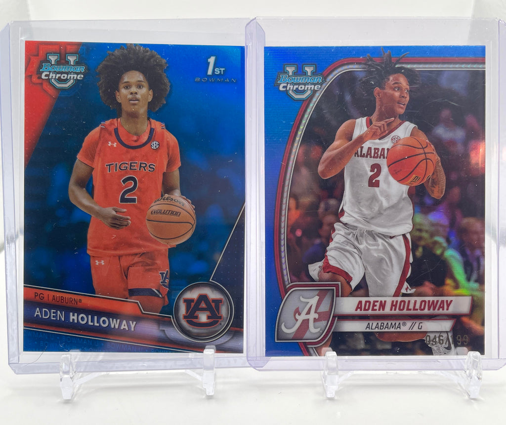 2023-24 Bowman U Chrome Aden Holloway Blue /199 + Aqua /299 + Green /99 (x19)