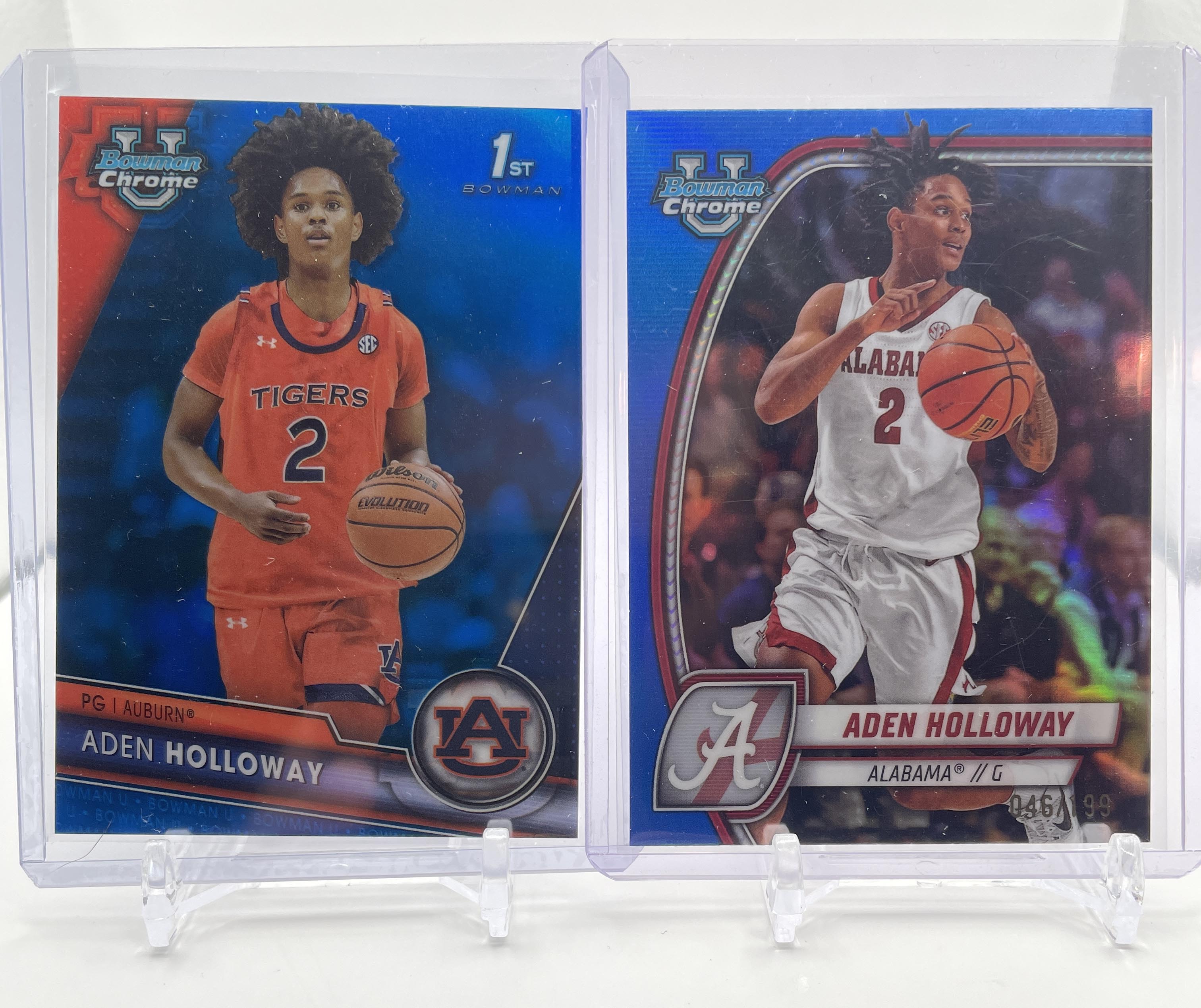 2023-24 Bowman U Chrome Aden Holloway Blue /199 + Aqua /299 + Green /99 (x19)