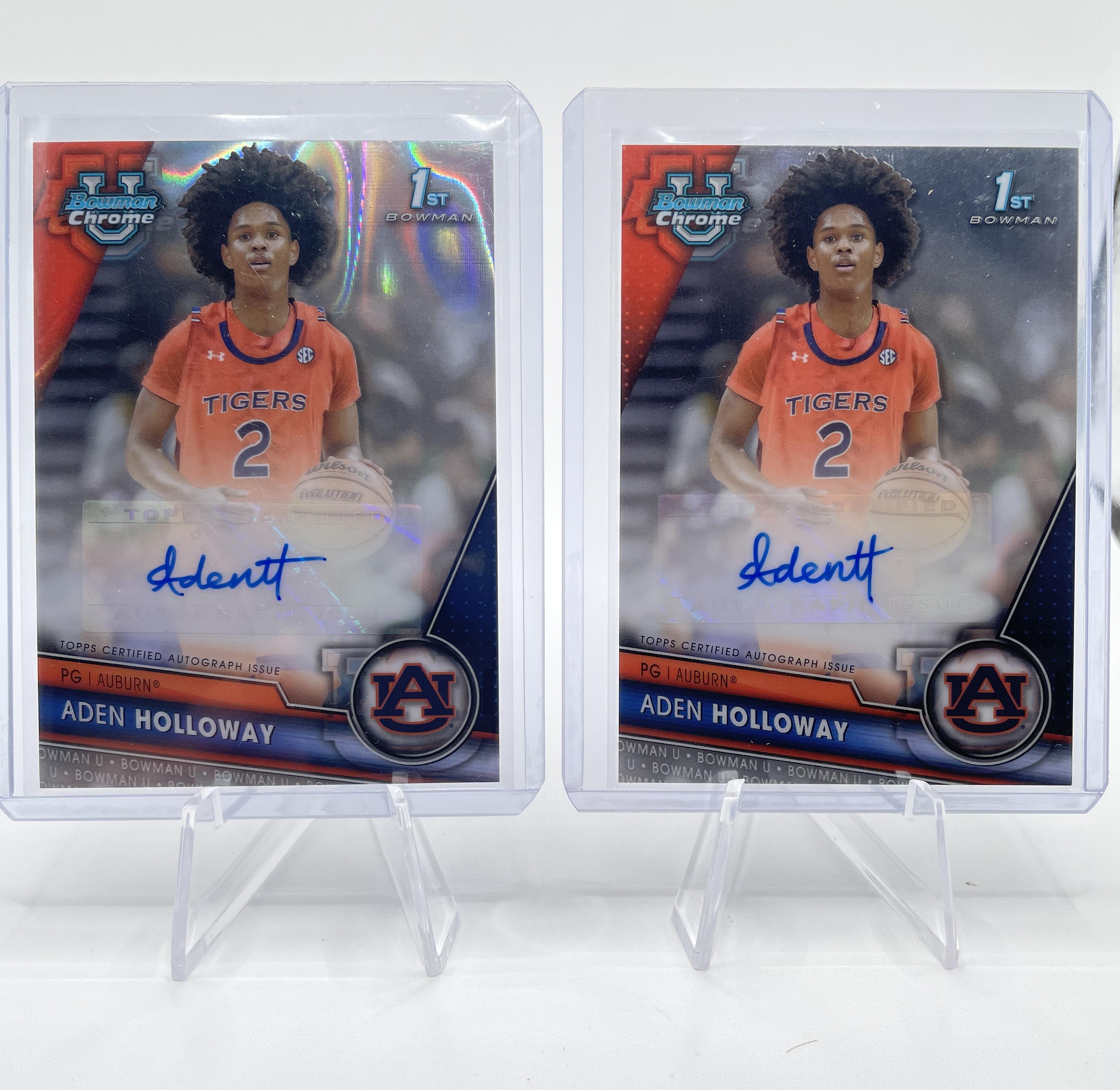 2023-24 Bowman U Chrome Aden Holloway Refractor Auto /199 /250 +Base Auto (x9)