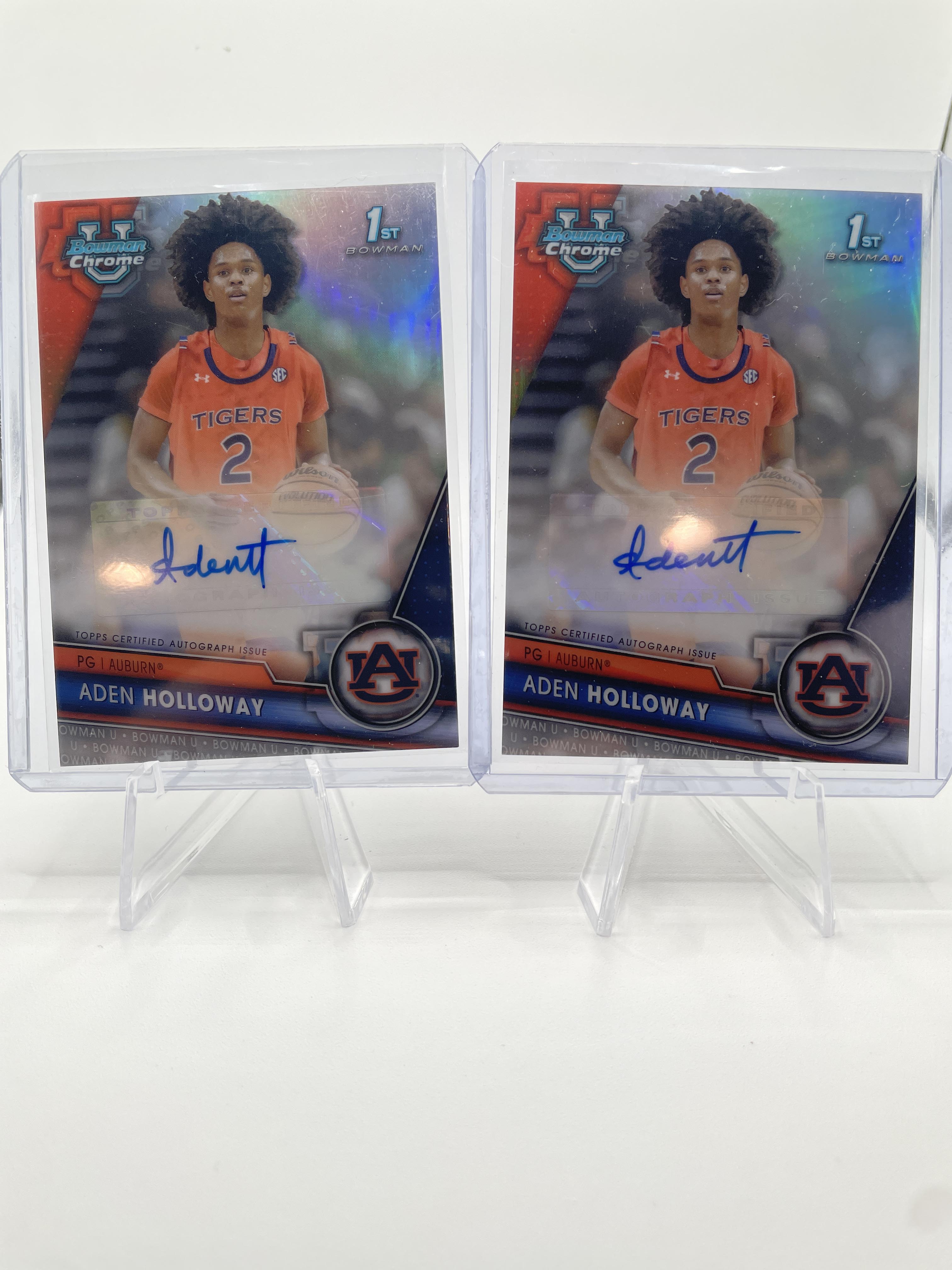 2023-24 Bowman U Chrome Aden Holloway Refractor Auto /199 /250 +Base Auto (x9)