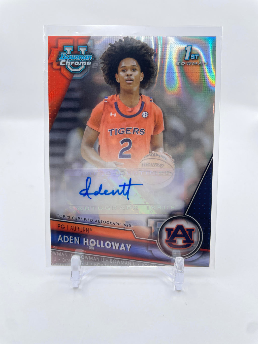 2023-24 Bowman U Chrome Aden Holloway Refractor Auto /199 /250 +Base Auto (x9)