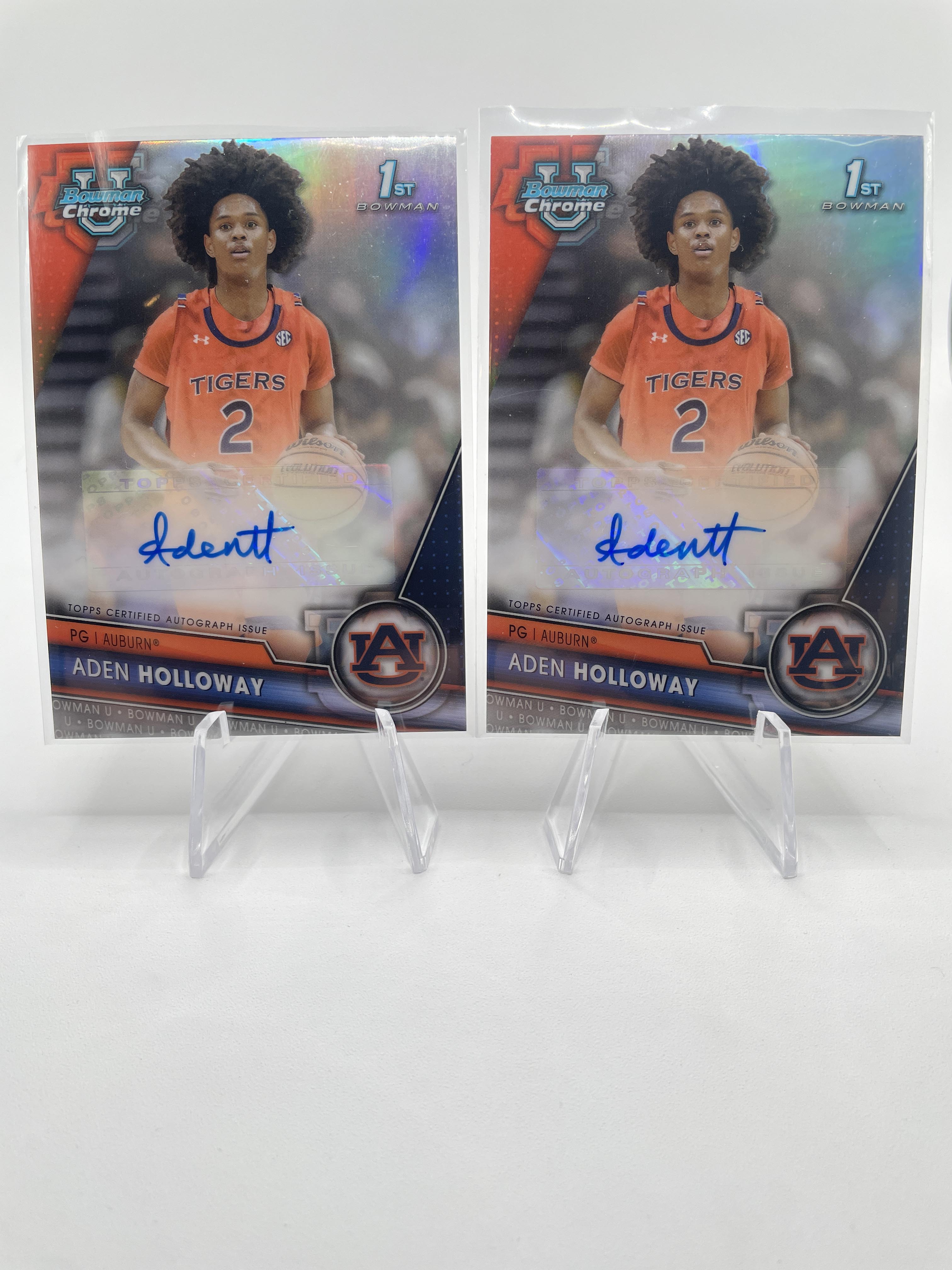2023-24 Bowman U Chrome Aden Holloway Refractor Auto /199 /250 +Base Auto (x9)