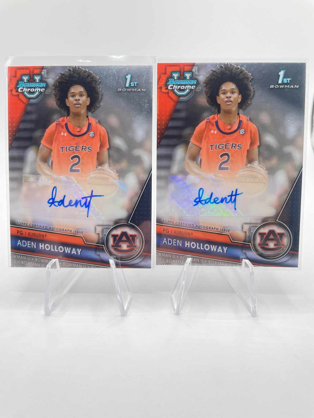 2023-24 Bowman U Chrome Aden Holloway Refractor Auto /199 /250 +Base Auto (x9)