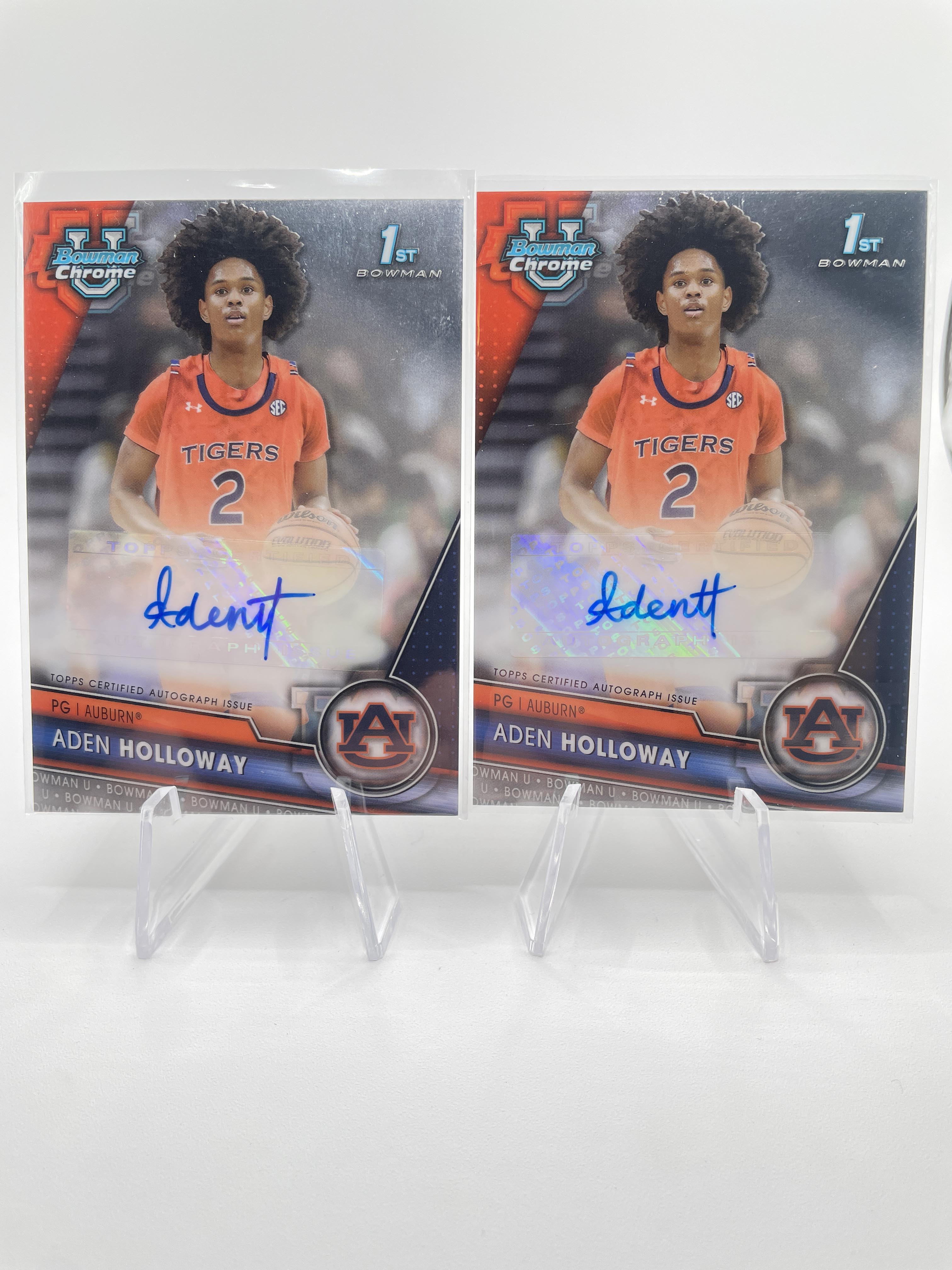 2023-24 Bowman U Chrome Aden Holloway Refractor Auto /199 /250 +Base Auto (x9)