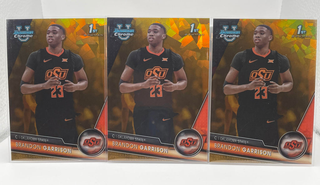 2023-24 Bowman U Chrome Brandon Garrison Gold Sapphire /50 + Green /99 Set (x8)