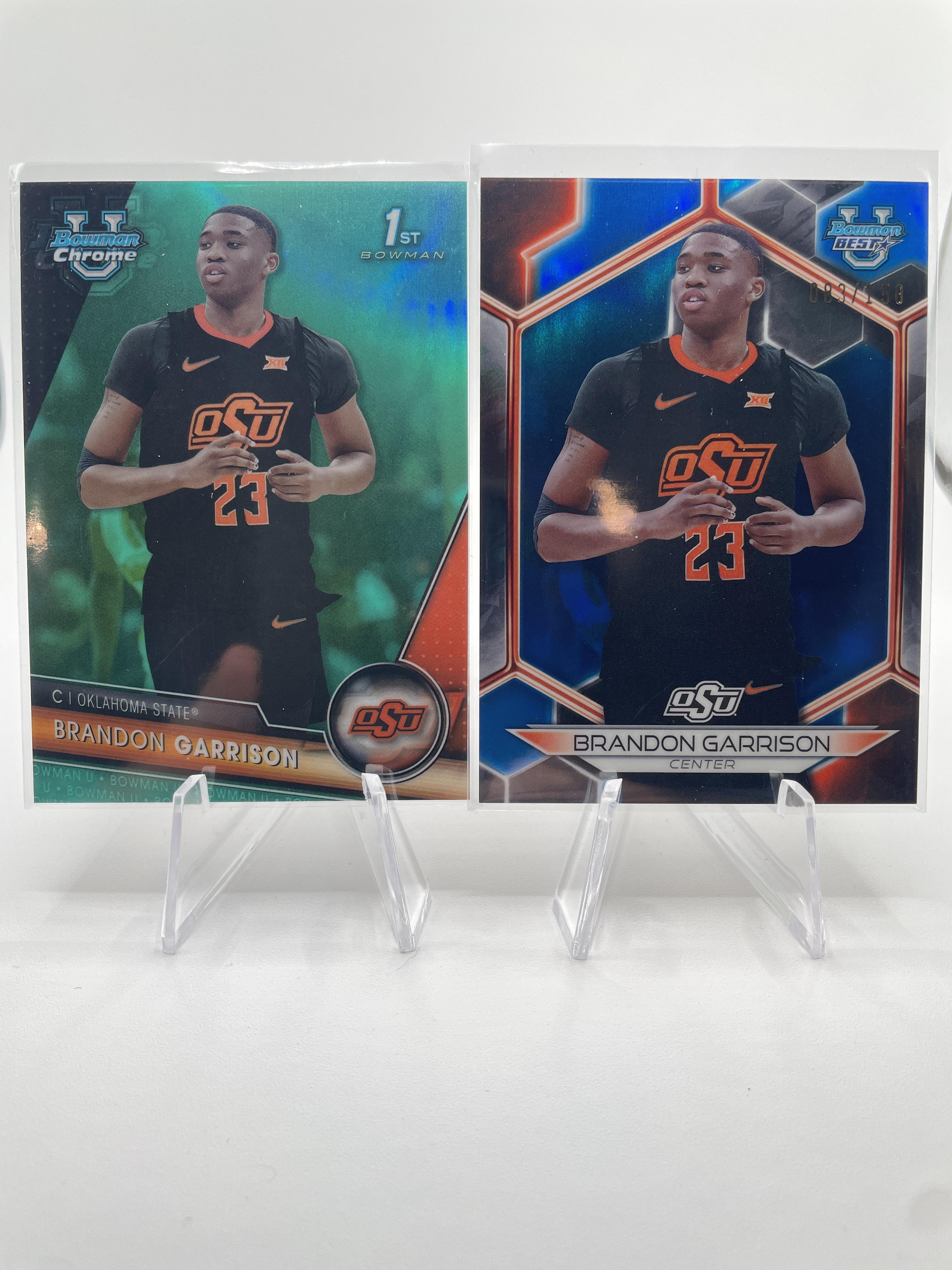 2023-24 Bowman U Chrome Brandon Garrison Gold Sapphire /50 + Green /99 Set (x8)