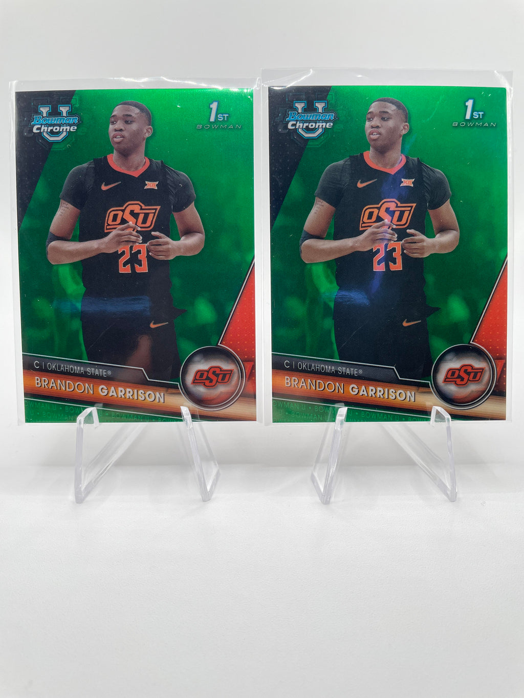 2023-24 Bowman U Chrome Brandon Garrison Gold Sapphire /50 + Green /99 Set (x8)