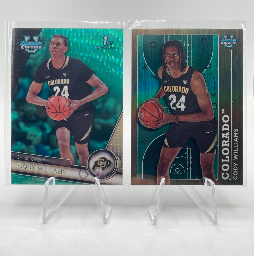 2023-24 Bowman U Chrome Cody Williams Orange /25 Gold /50 Yellow /75 Set (x12)