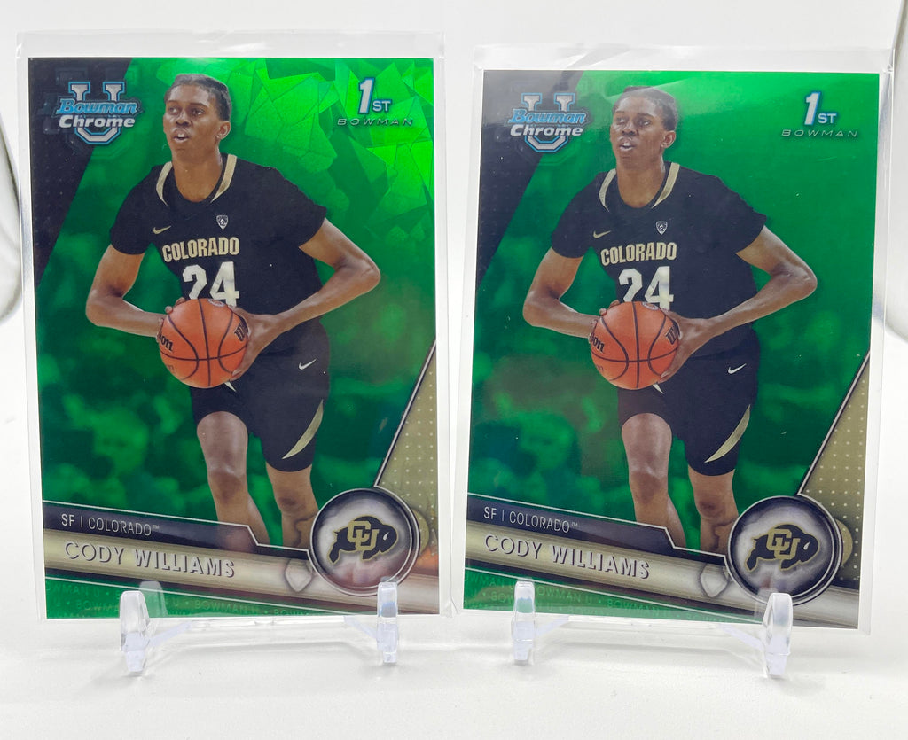 2023-24 Bowman U Chrome Cody Williams Orange /25 Gold /50 Yellow /75 Set (x12)