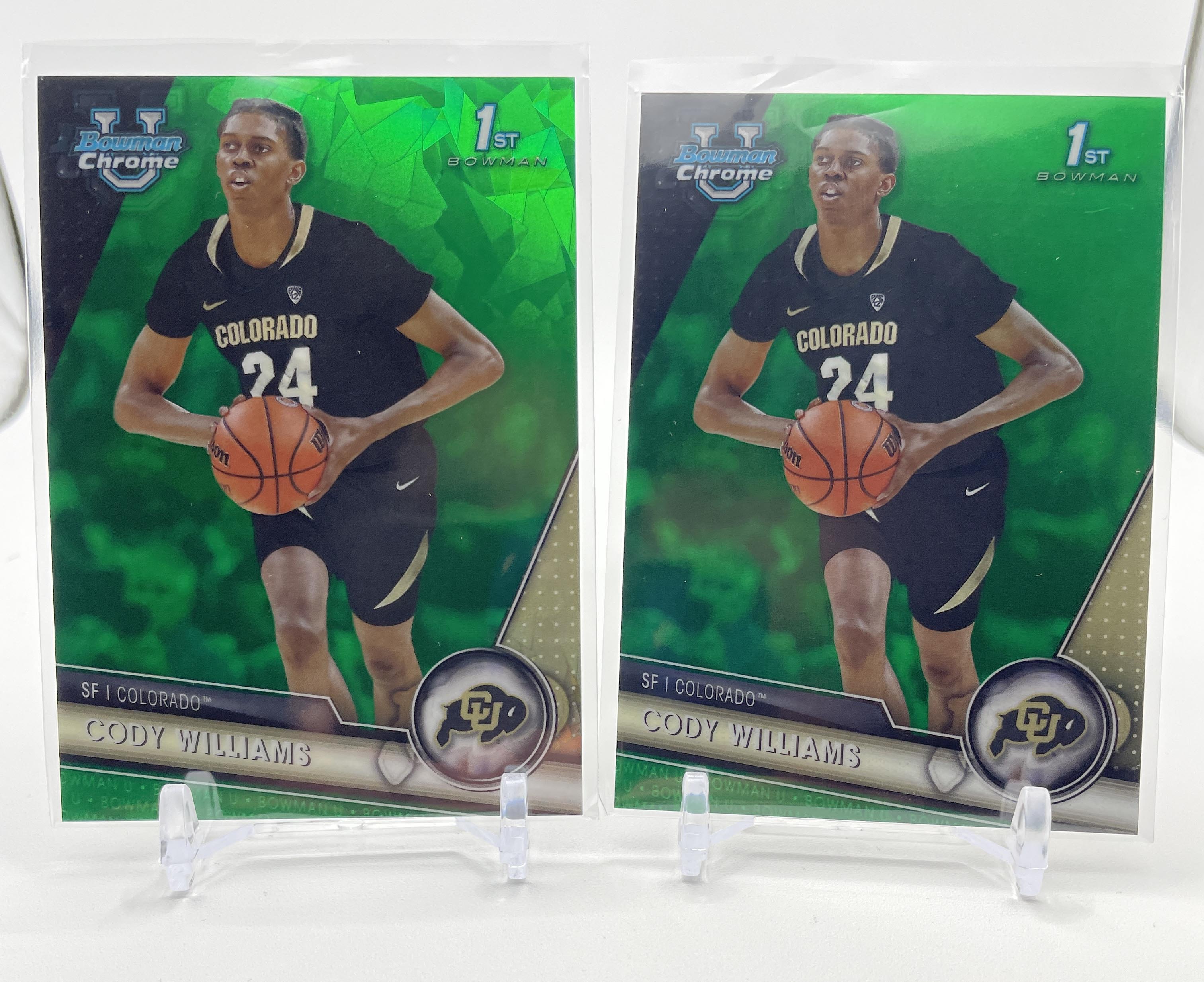 2023-24 Bowman U Chrome Cody Williams Orange /25 Gold /50 Yellow /75 Set (x12)