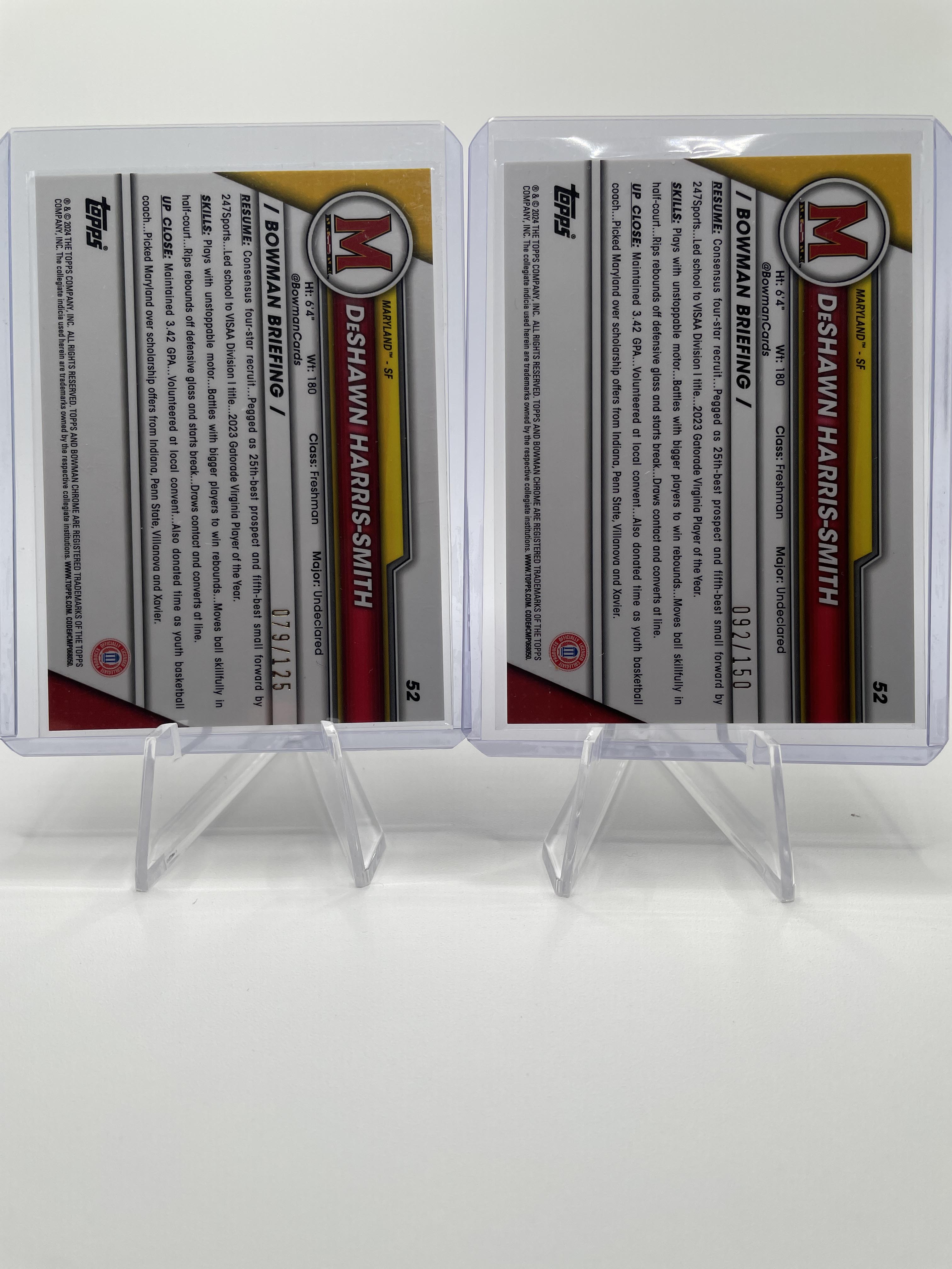 2023-24 Bowman U Chrome DeShawn Harris-Smith Wave /100 Pink /125 Fuchsia /150