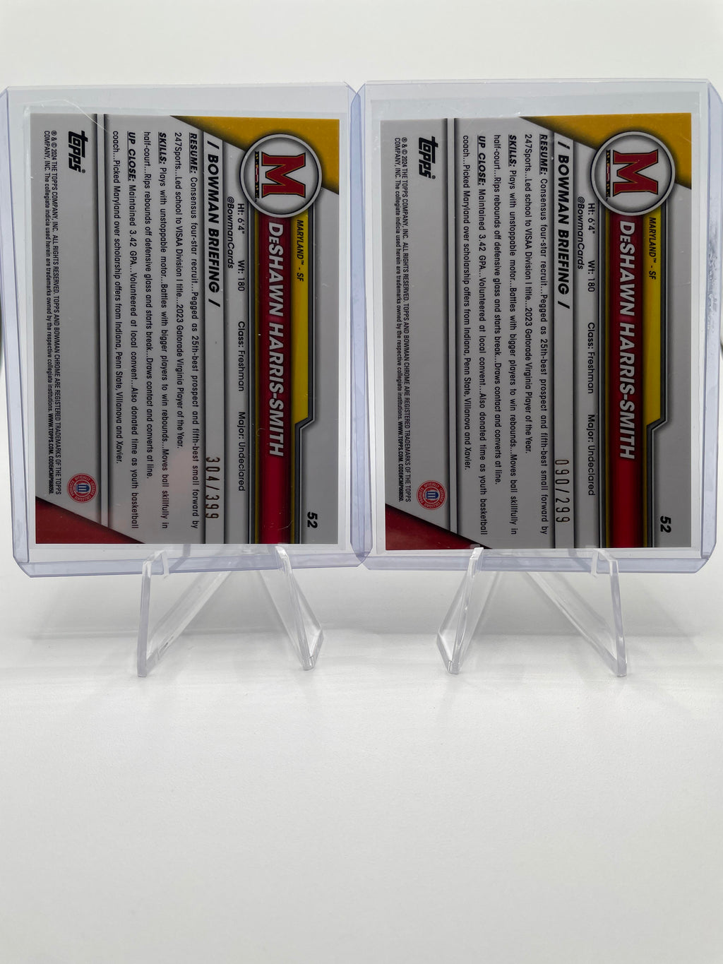 2023-24 Bowman U Chrome DeShawn Harris-Smith Wave /100 Pink /125 Fuchsia /150