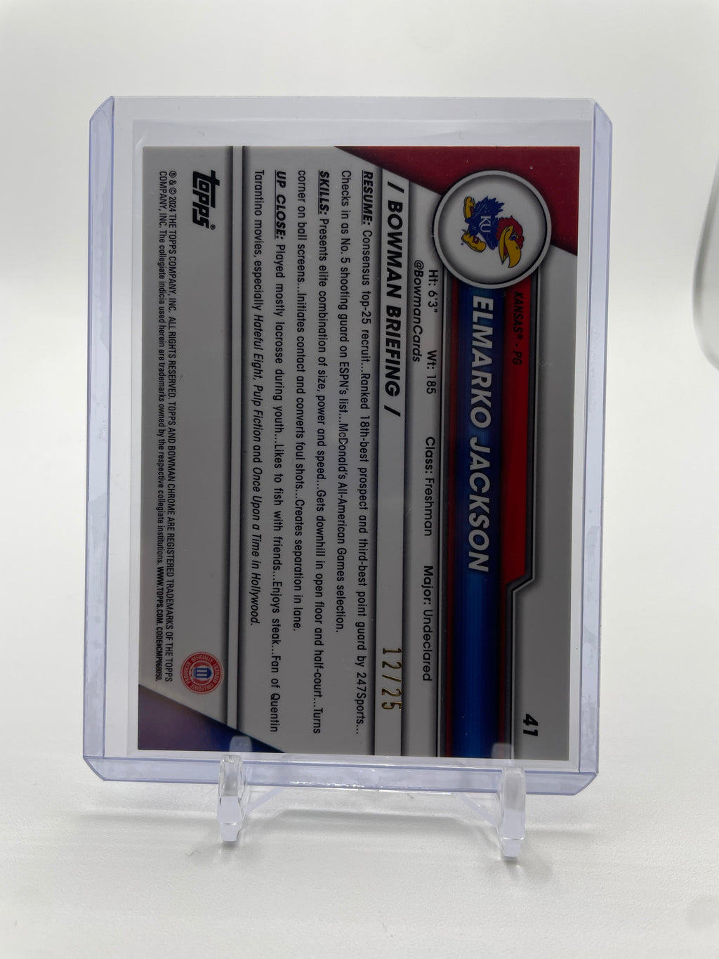 2023-24 Bowman U Chrome Elmarko Jackson Gold /50 Orange /25 Yellow /75 Set (x16)