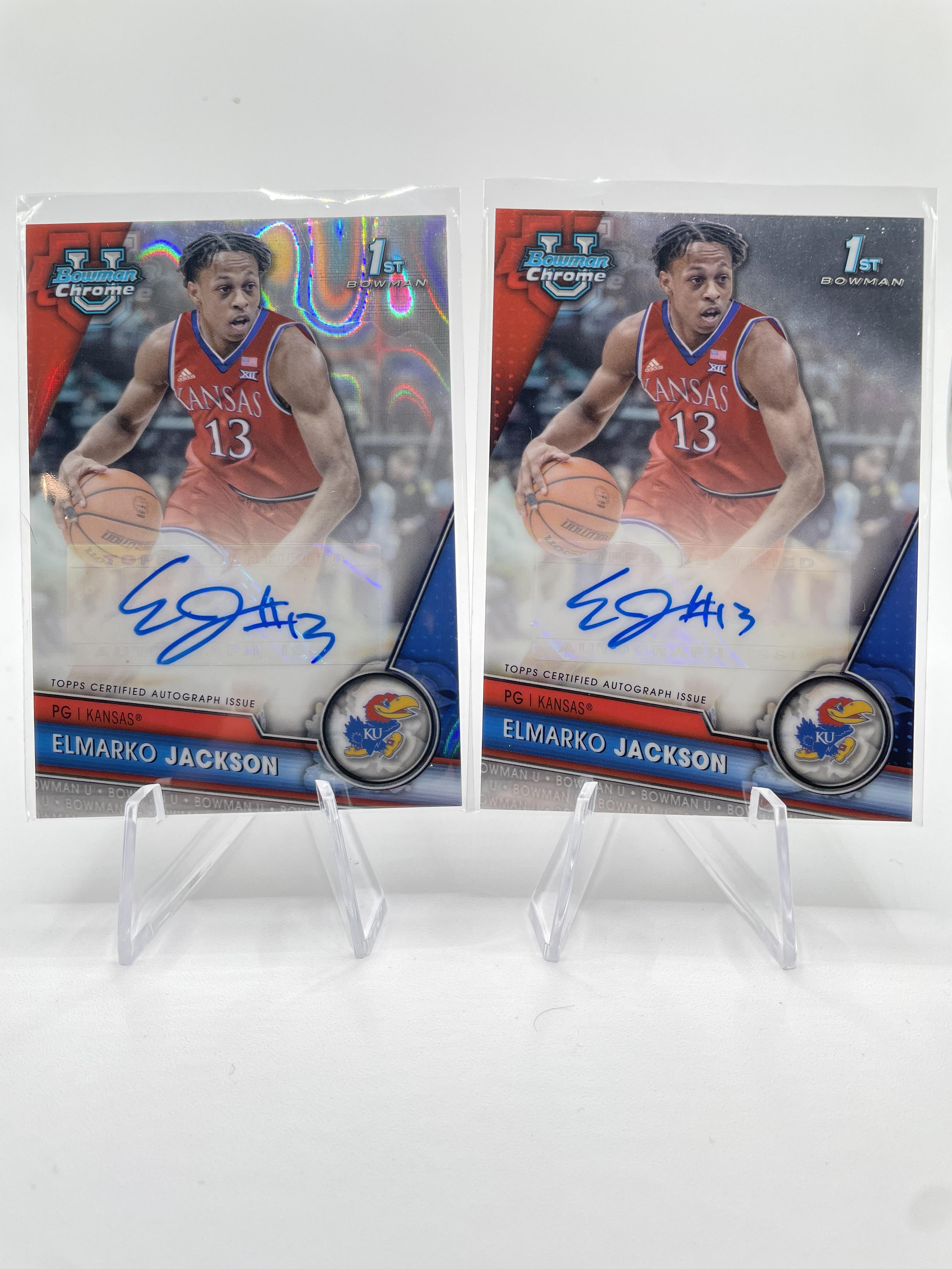 2023-24 Bowman U Chrome Elmarko Jackson Wave Refractor Auto /199 + Auto Set (x4)