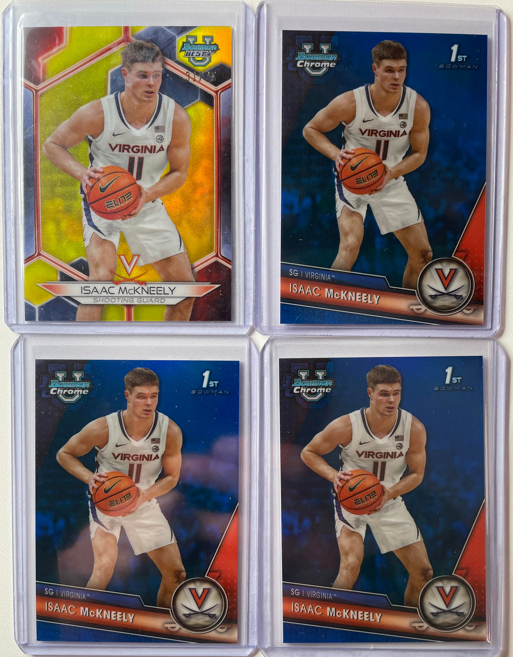2023-24 Bowman U Chrome Isaac McKneely Blue /199 (x3) + Best Yellow /75