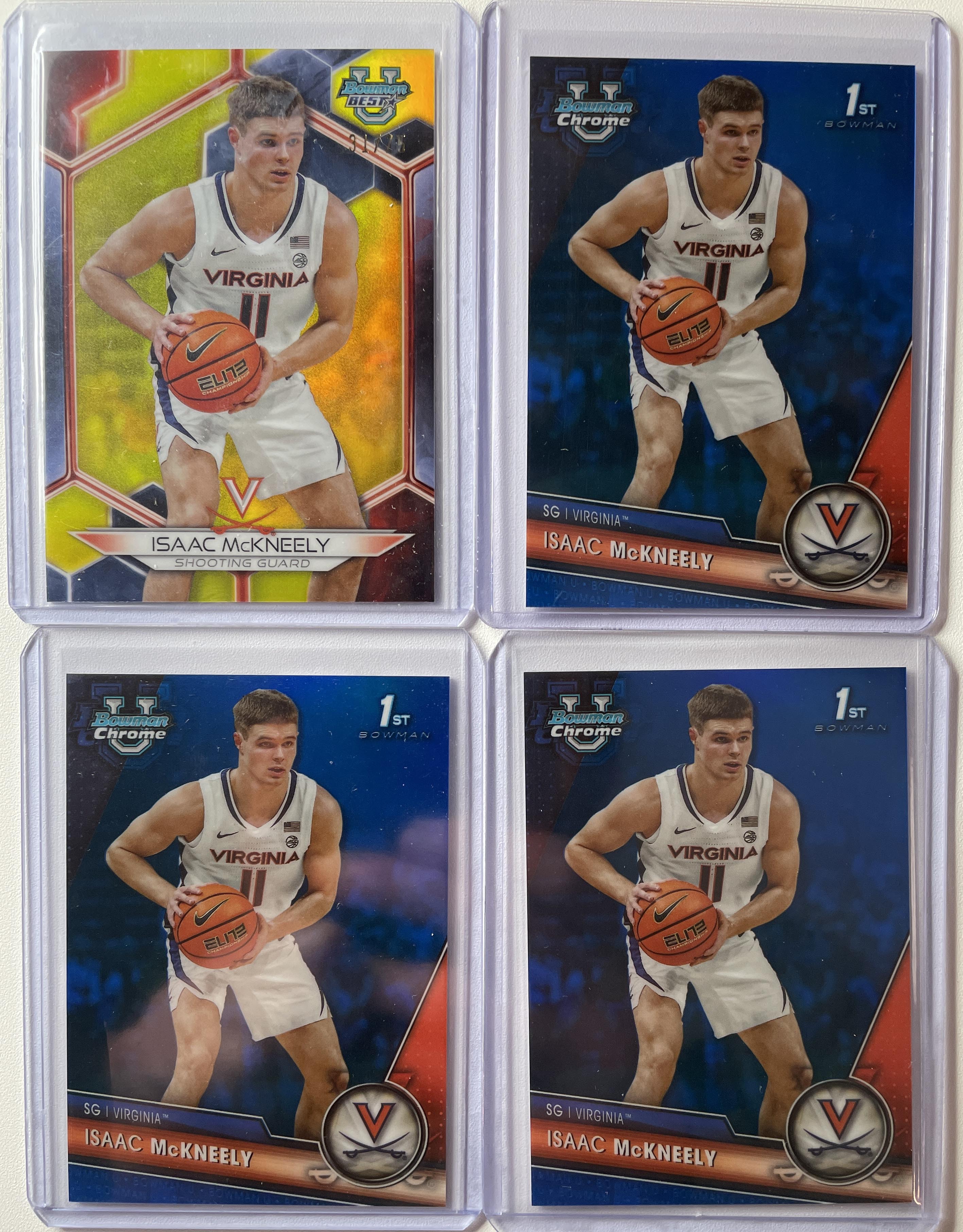 2023-24 Bowman U Chrome Isaac McKneely Blue /199 (x3) + Best Yellow /75