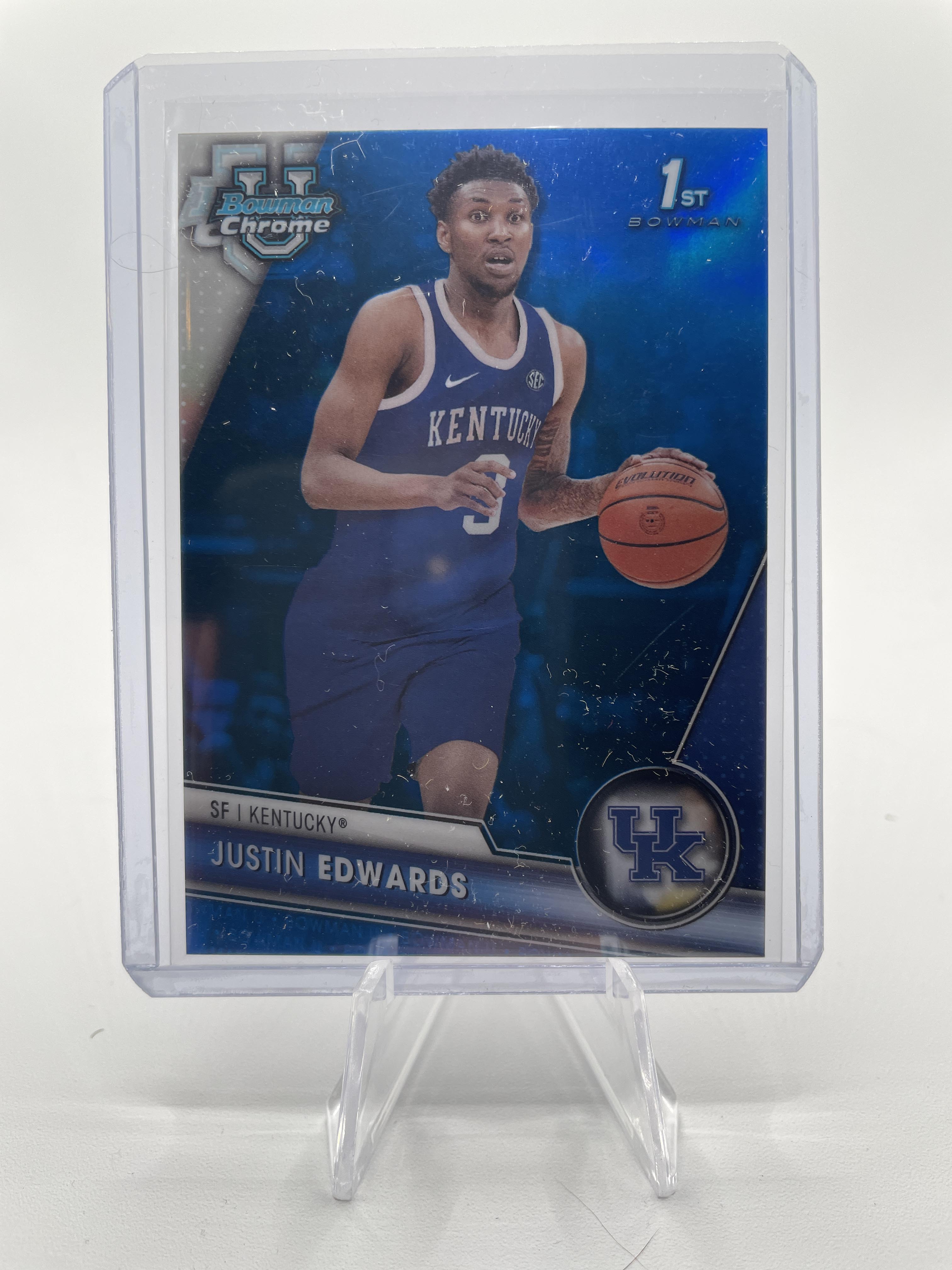 2023-24 Bowman U Chrome Justin Edwards Pink /100 Aqua /150 Wave /150 Set (x12)