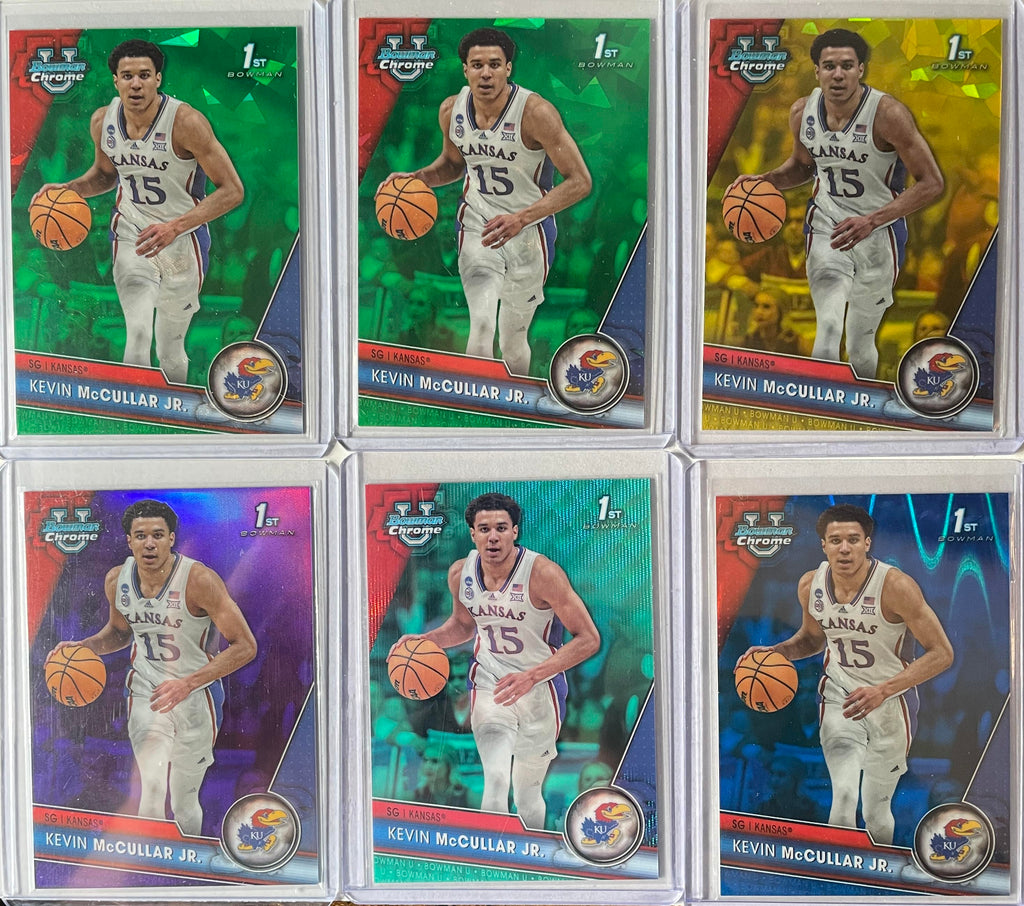 2023-24 Bowman U Chrome Kevin McCullar Jr Green Sapphire /99 Yellow /75 Blue +++