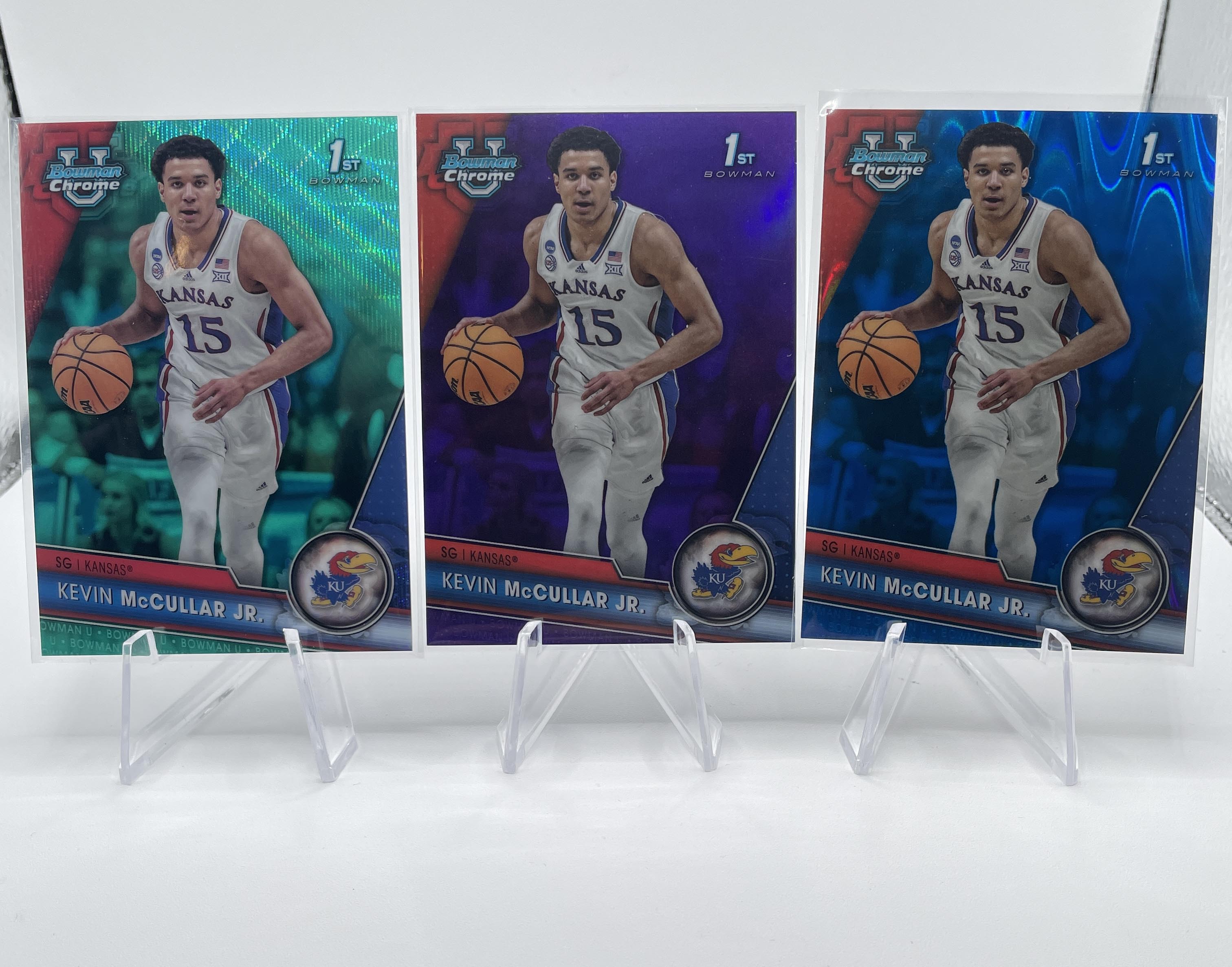 2023-24 Bowman U Chrome Kevin McCullar Jr Green Sapphire /99 Yellow /75 Blue +++