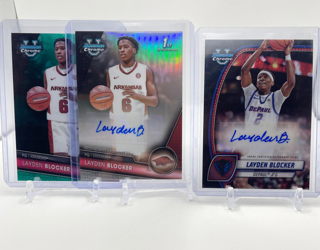 2023-24 Bowman U Chrome Layden Blocker Refractor Auto /250 + 25 Black Wave Auto