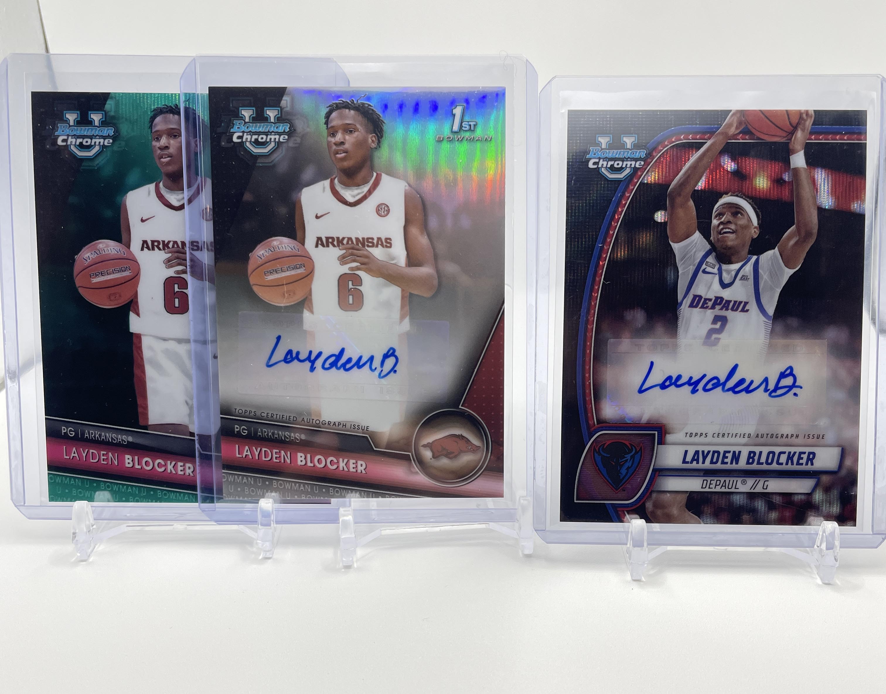 2023-24 Bowman U Chrome Layden Blocker Refractor Auto /250 + 25 Black Wave Auto