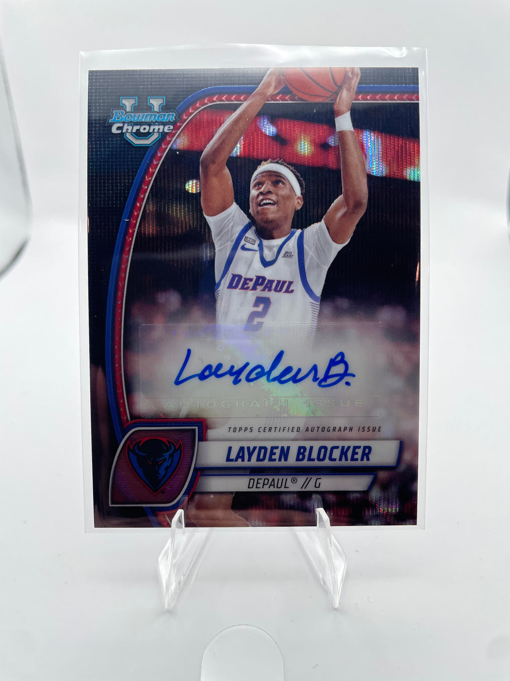 2023-24 Bowman U Chrome Layden Blocker Refractor Auto /250 + 25 Black Wave Auto