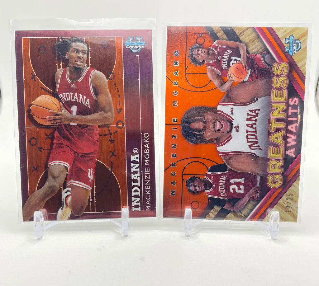 2023-24 Bowman U Chrome Mackenzie MgBako Orange Refractor /25 + Best Orange /25
