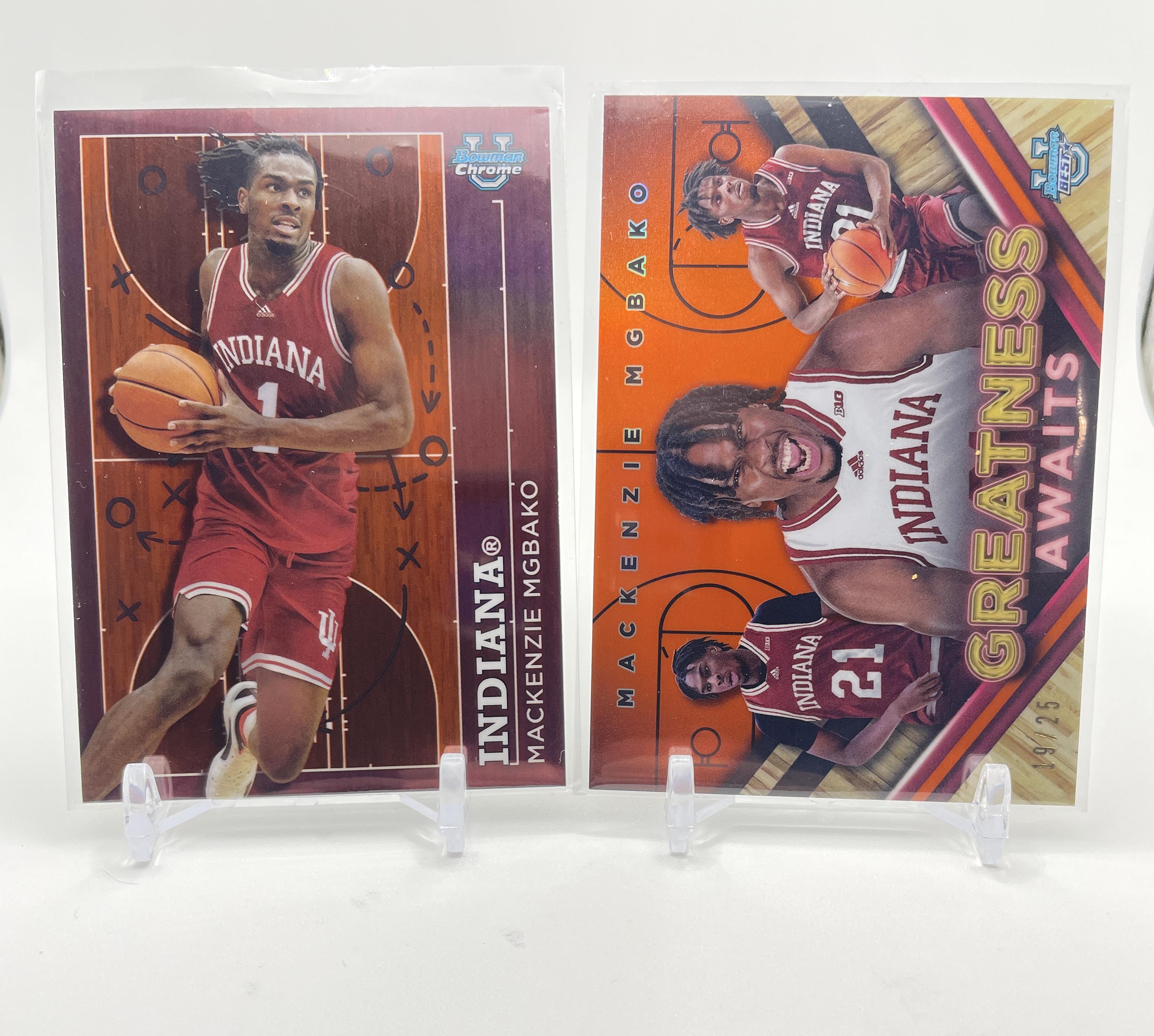 2023-24 Bowman U Chrome Mackenzie MgBako Orange Refractor /25 + Best Orange /25