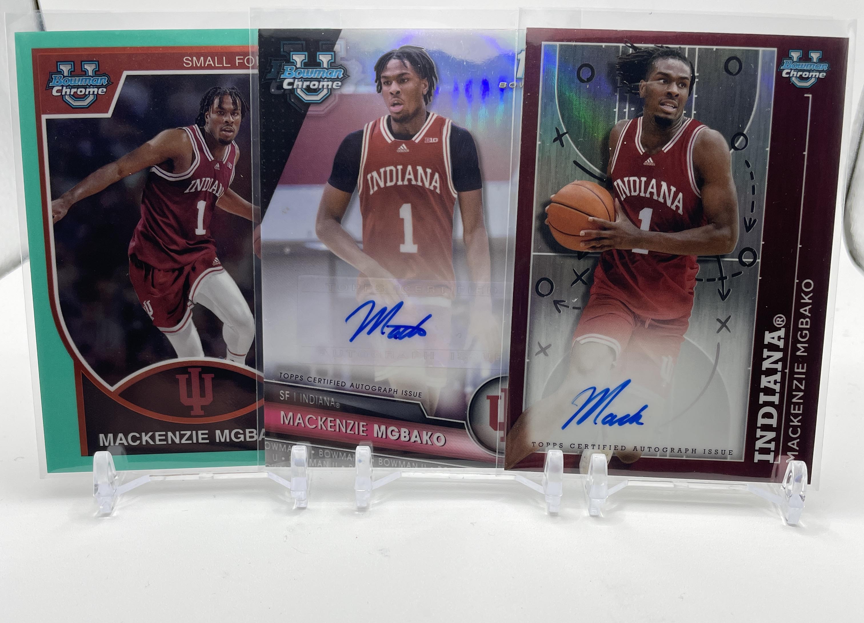 2023-24 Bowman U Chrome Mackenzie MgBako Refractor Auto /250 + Playmakers Auto