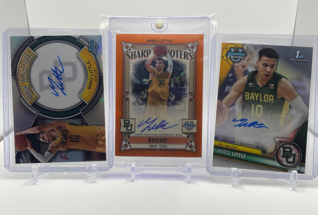 2023-24 Bowman U Chrome Miro Little Shooter Orange Auto /25 + Prime /50 Set (x3)