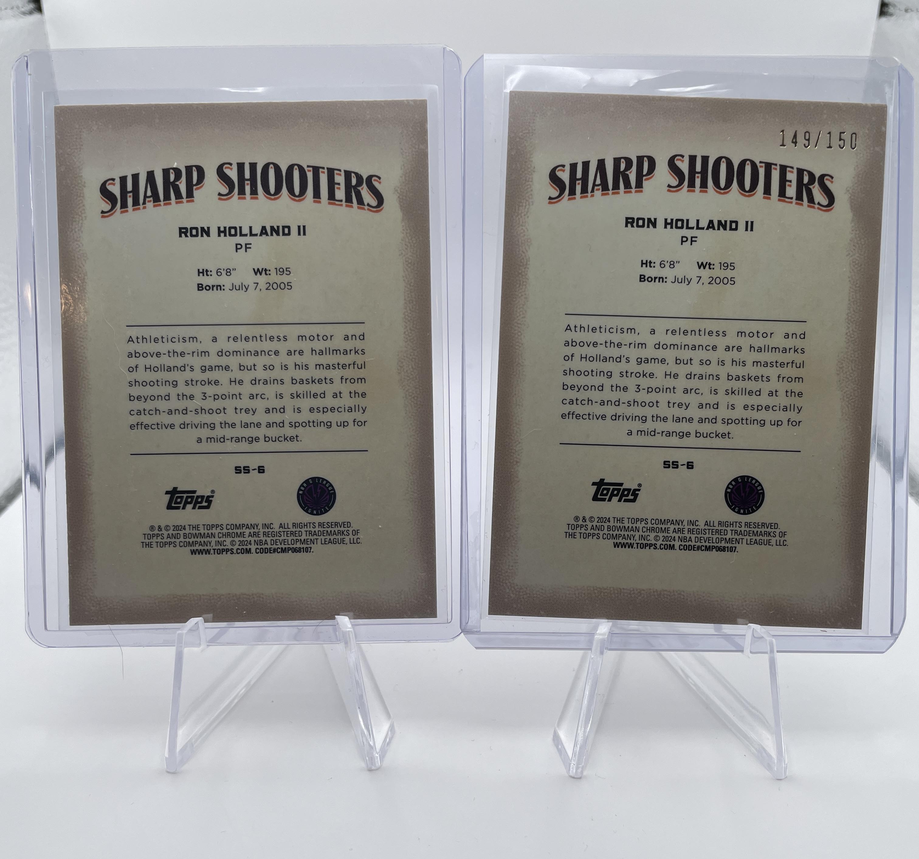 2023-24 Bowman U Chrome Ron Holland Sharpshooters Wave Refractor /150 + Base