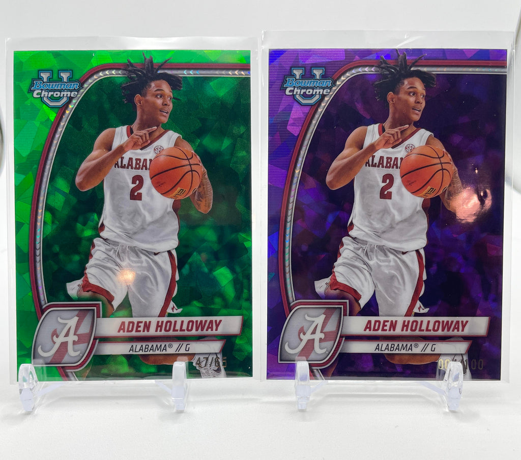 2023-24 Bowman U Chrome Sapphire Aden Holloway Gold /50 + Yellow /75 Set (x13)