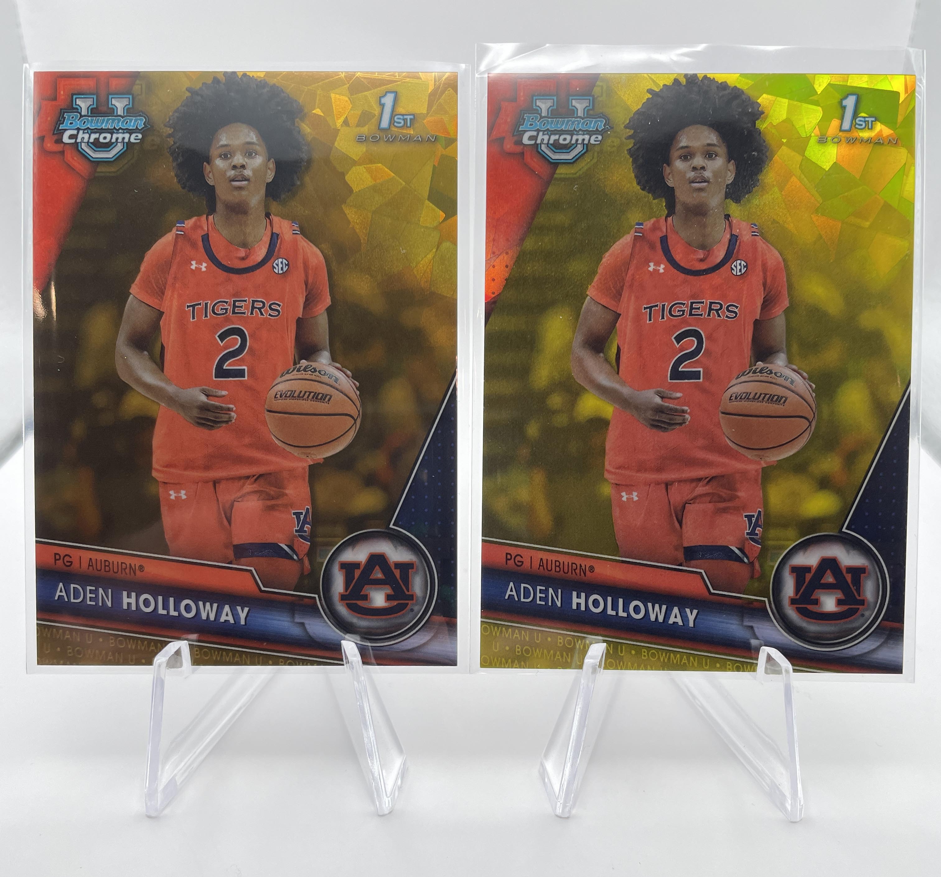 2023-24 Bowman U Chrome Sapphire Aden Holloway Gold /50 + Yellow /75 Set (x13)