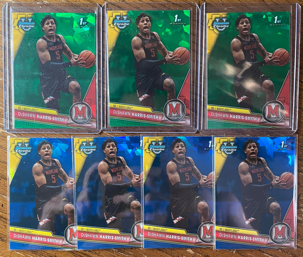 2023-24 Bowman U Chrome Sapphire DeShawn Harris-Smith Green Refractor /99 + Base