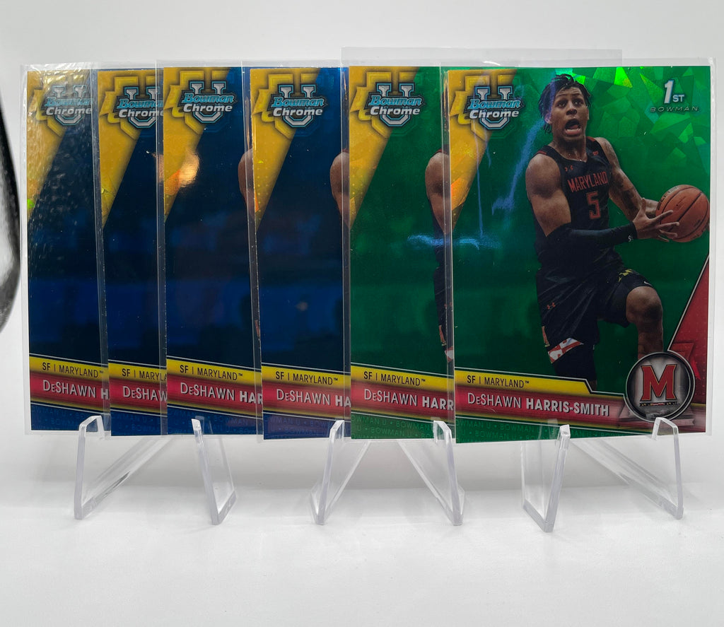 2023-24 Bowman U Chrome Sapphire DeShawn Harris-Smith Green Refractor /99 + Base