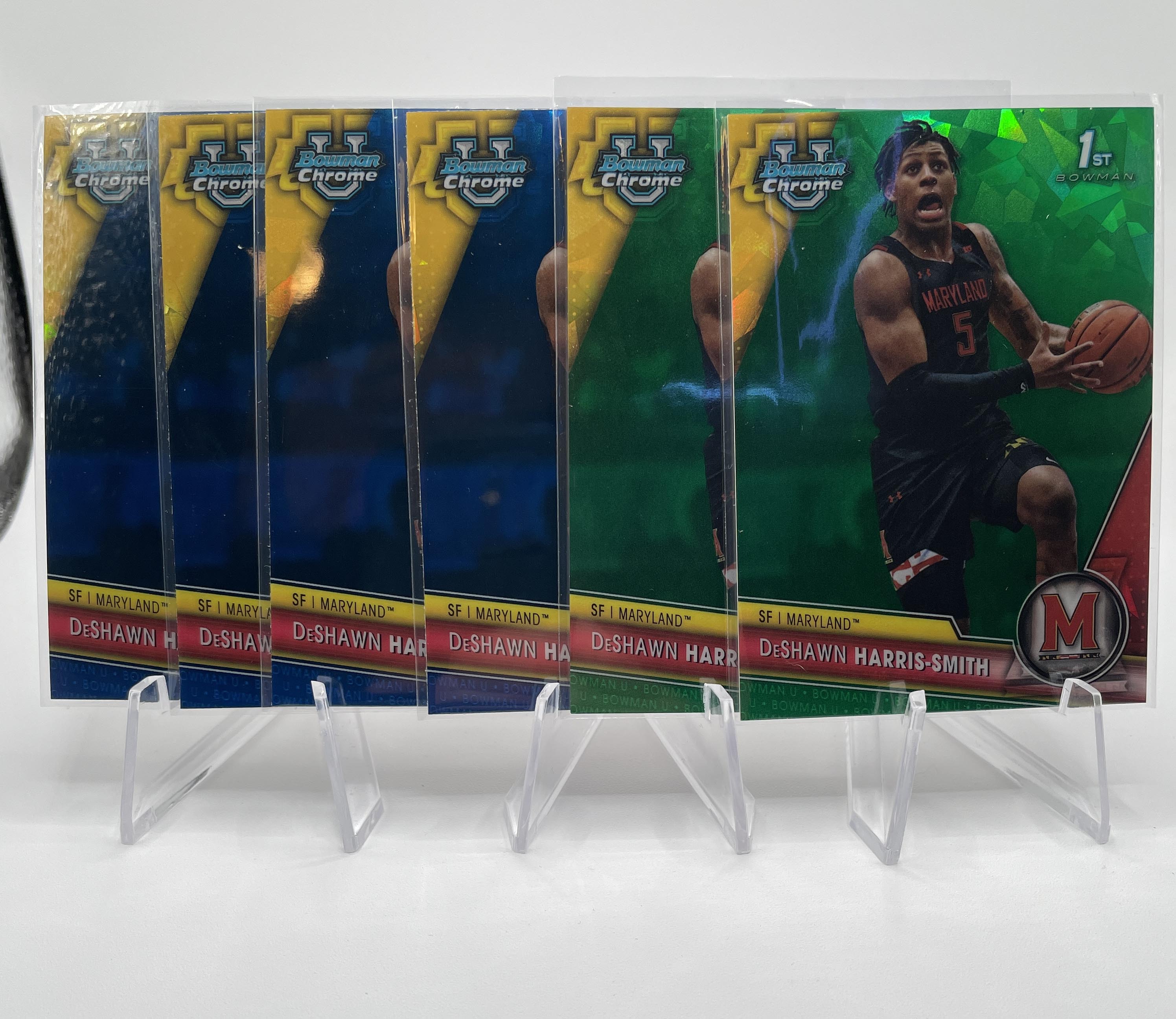 2023-24 Bowman U Chrome Sapphire DeShawn Harris-Smith Green Refractor /99 + Base