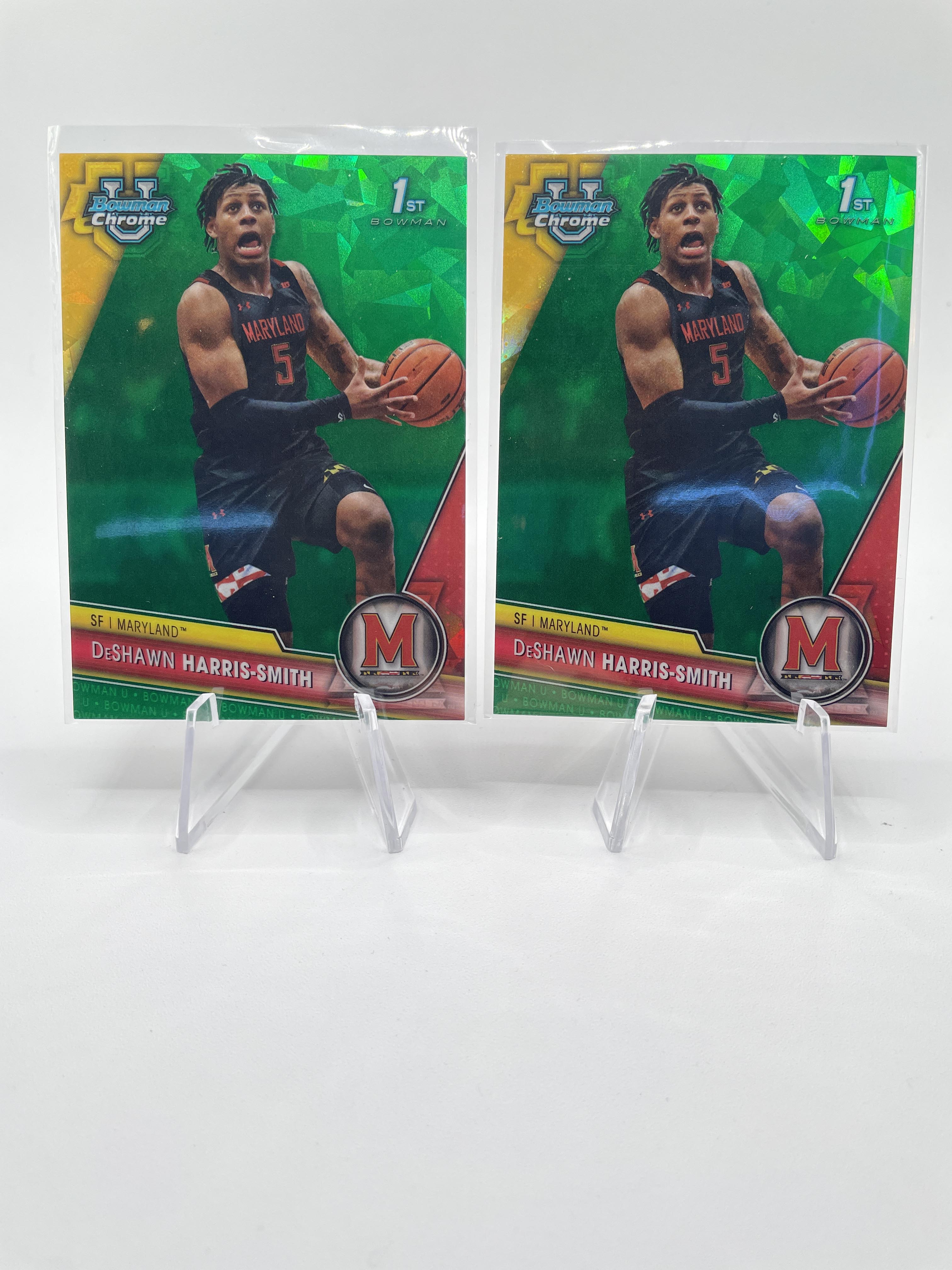 2023-24 Bowman U Chrome Sapphire DeShawn Harris-Smith Green Refractor /99 + Base
