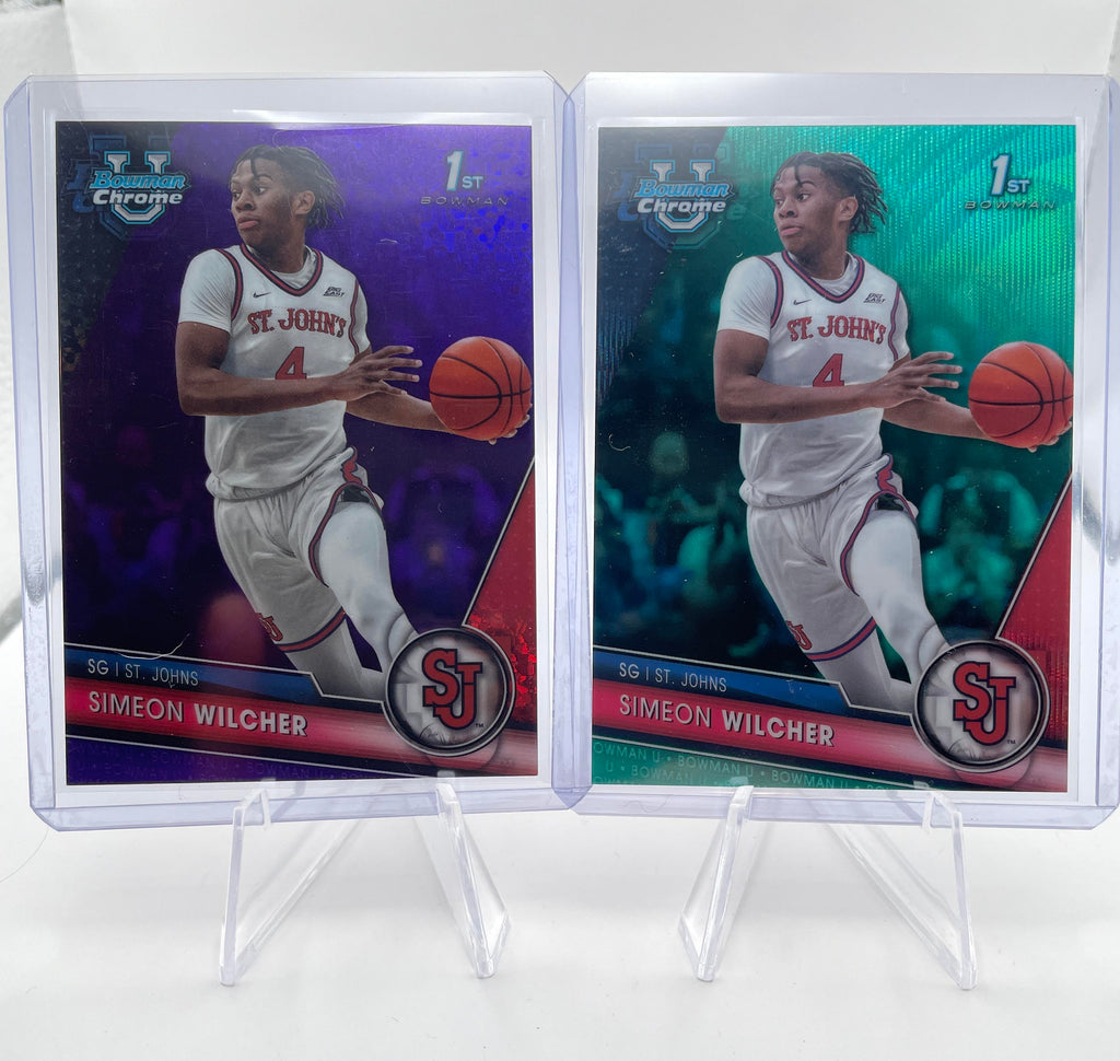 2023-24 Bowman U Chrome Simeon Wilcher Gold /50 Green /99 Yellow /75 Set (x15)