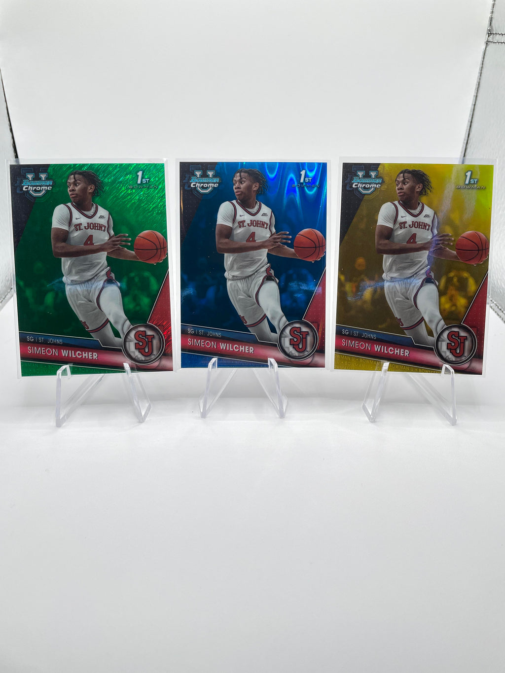 2023-24 Bowman U Chrome Simeon Wilcher Gold /50 Green /99 Yellow /75 Set (x15)