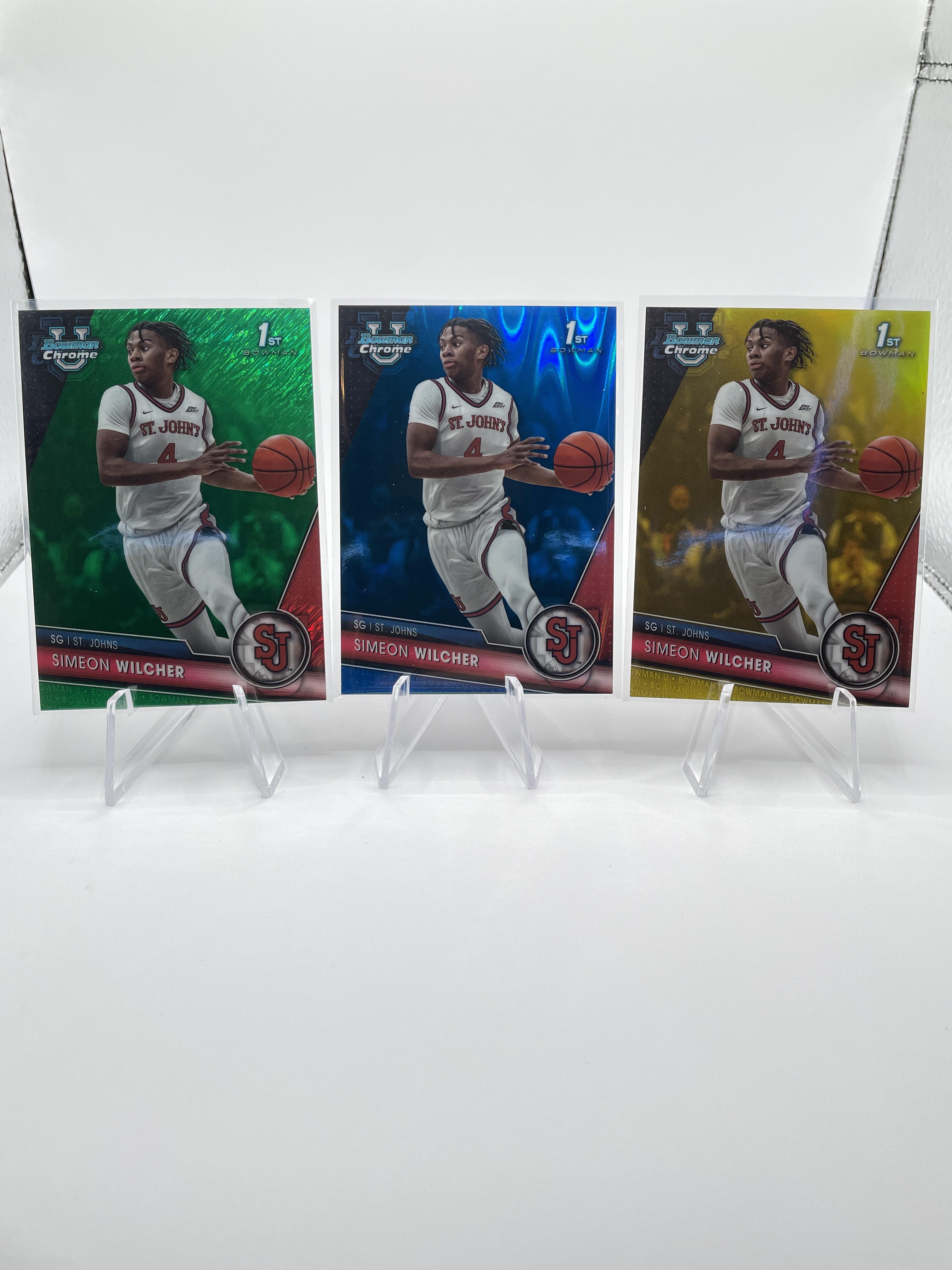 2023-24 Bowman U Chrome Simeon Wilcher Gold /50 Green /99 Yellow /75 Set (x15)