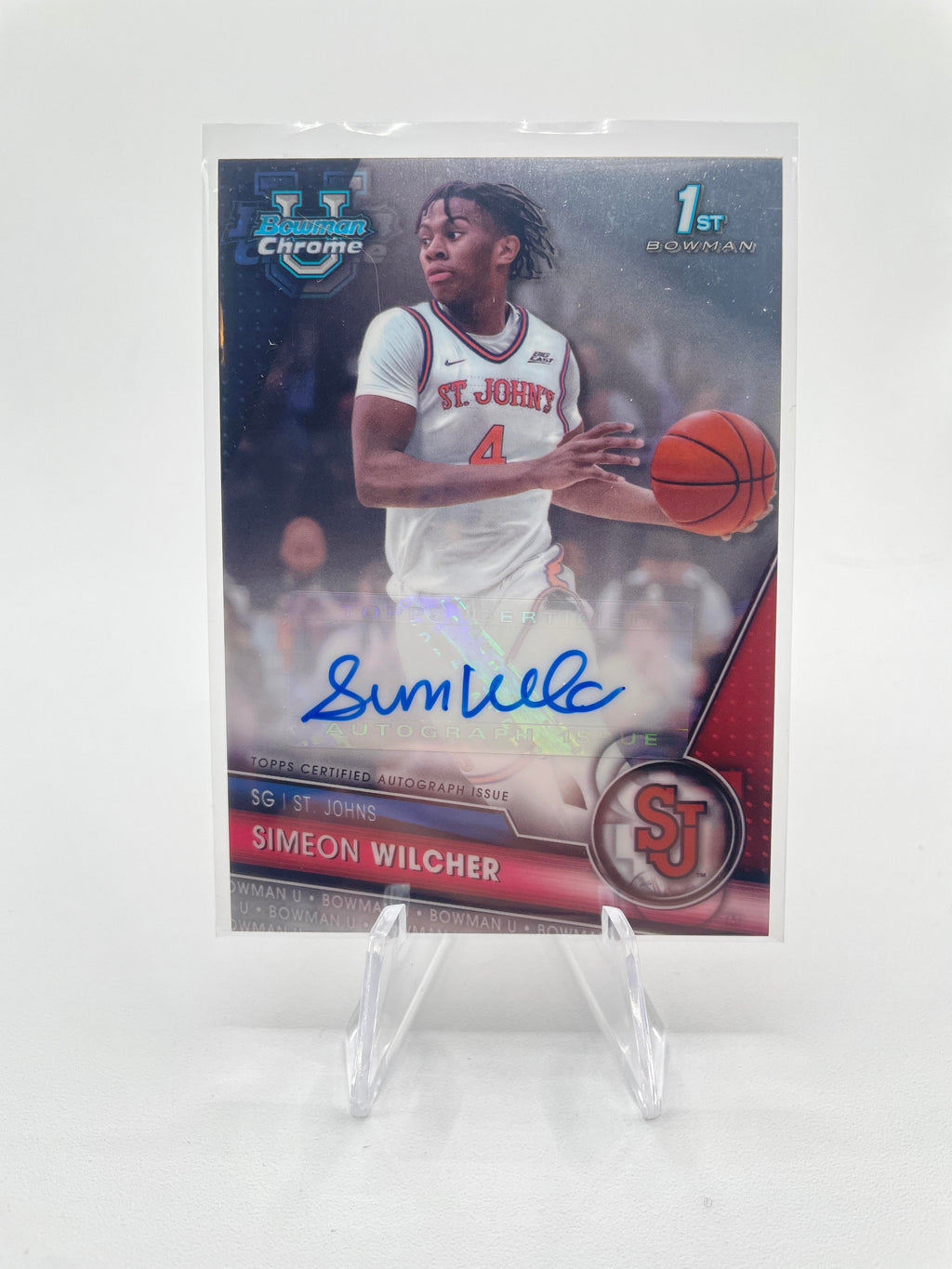2023-24 Bowman U Chrome Simeon Wilcher Refractor Auto /250 + Base Auto Set (x10)