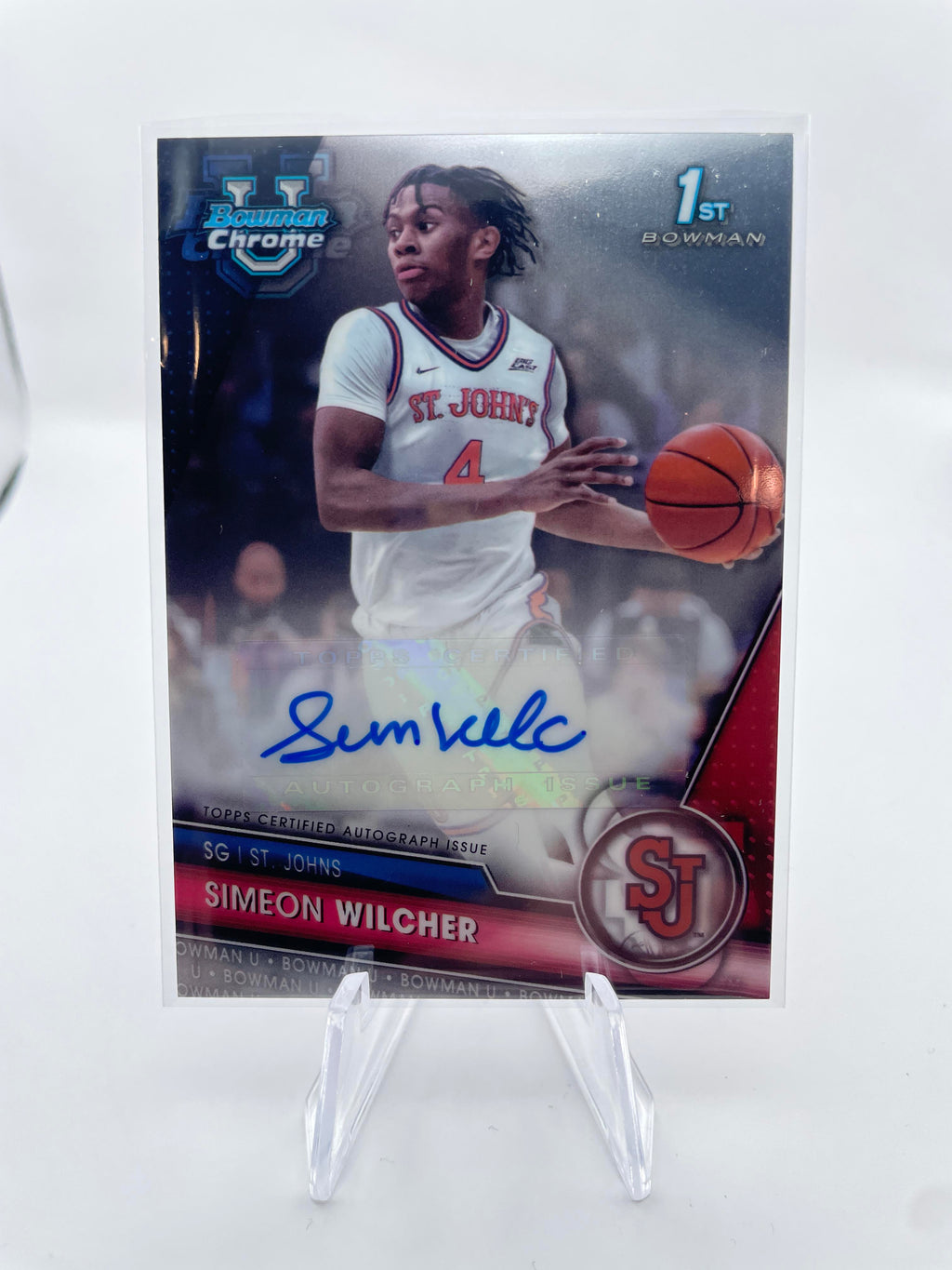 2023-24 Bowman U Chrome Simeon Wilcher Refractor Auto /250 + Base Auto Set (x10)